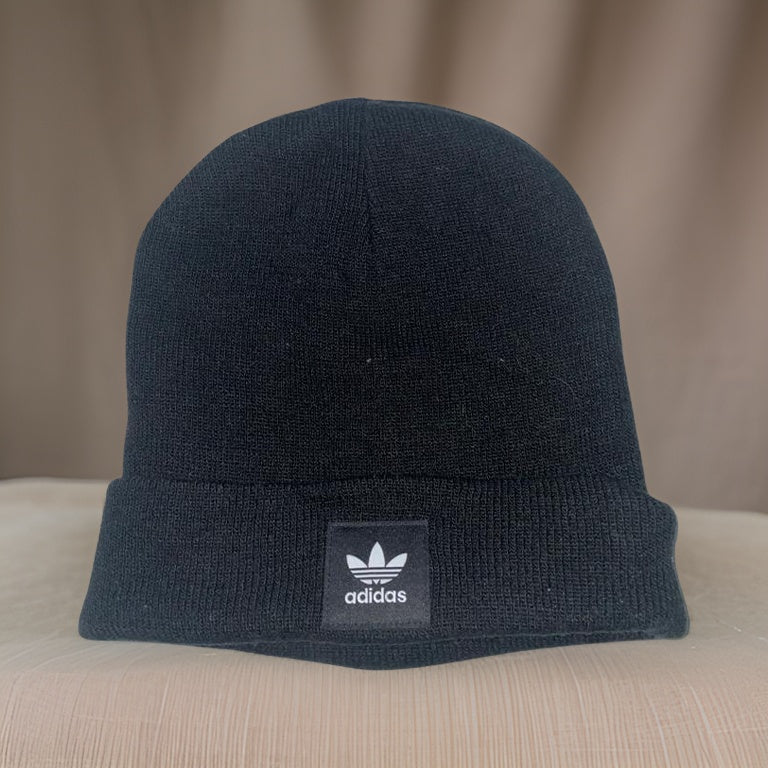 Vintage Black Adidas Original Beanie knitted cap