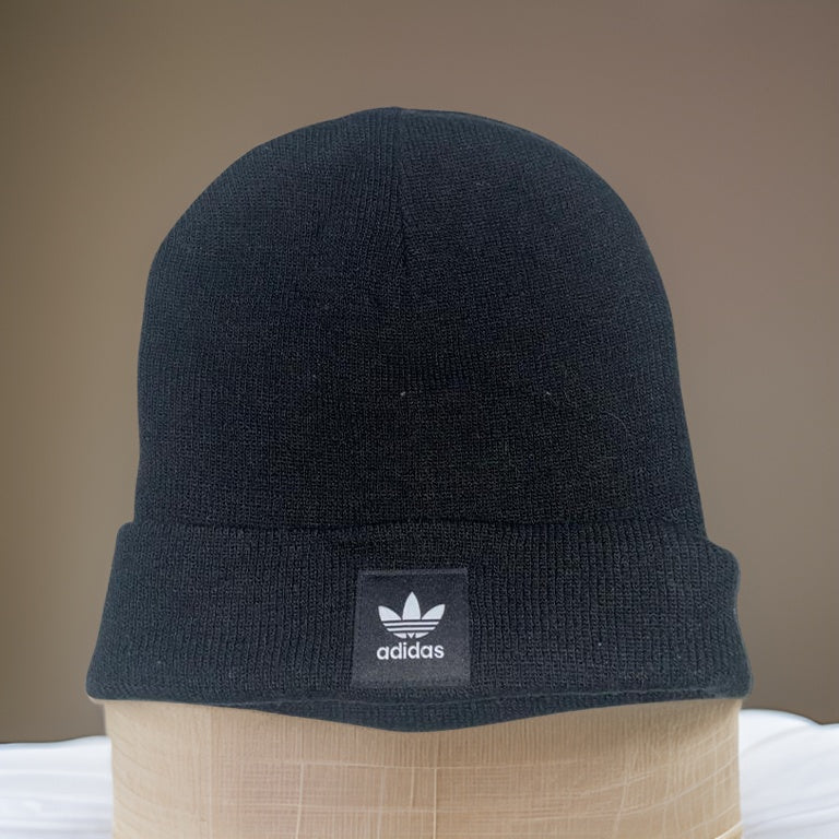 Vintage Black Adidas Original Beanie knitted cap
