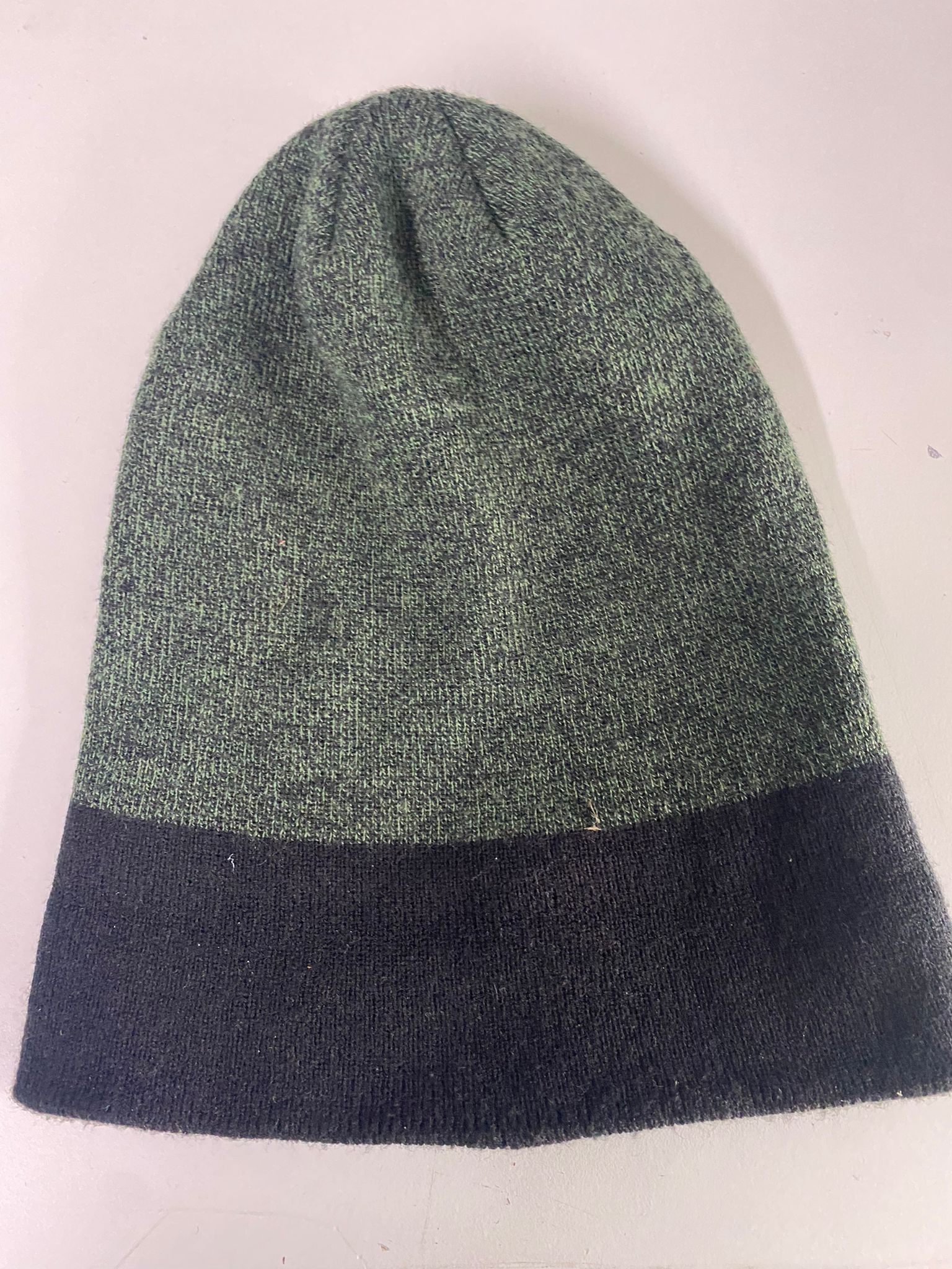 Vintage unisex grey colorblock beanie hat| SKU 6331