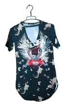 Women black Cameo rose V-neck mini dress UK 8|L33 W15|SKU 6624