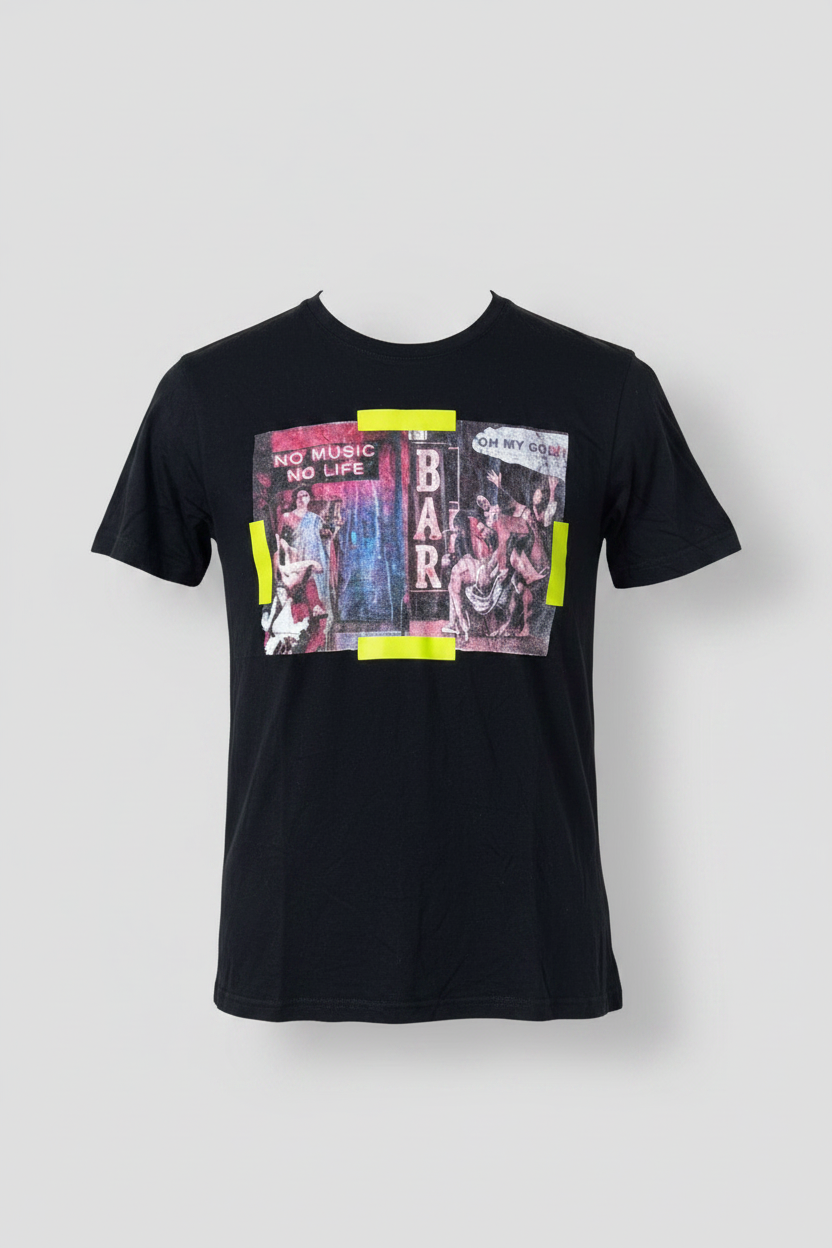 Women’s Black cotton BAR tee #streetwear in size L
L 26 W20
SKU 7154