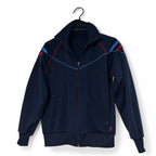 Women's windbreaker polyester Zip Up Track Jacket Navy Blue M  SKU 6870