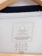 Vintage white adidas black three stripe medium tshirt
