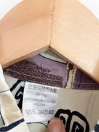 Vintage large multi abstract pattern short sleeve shirt