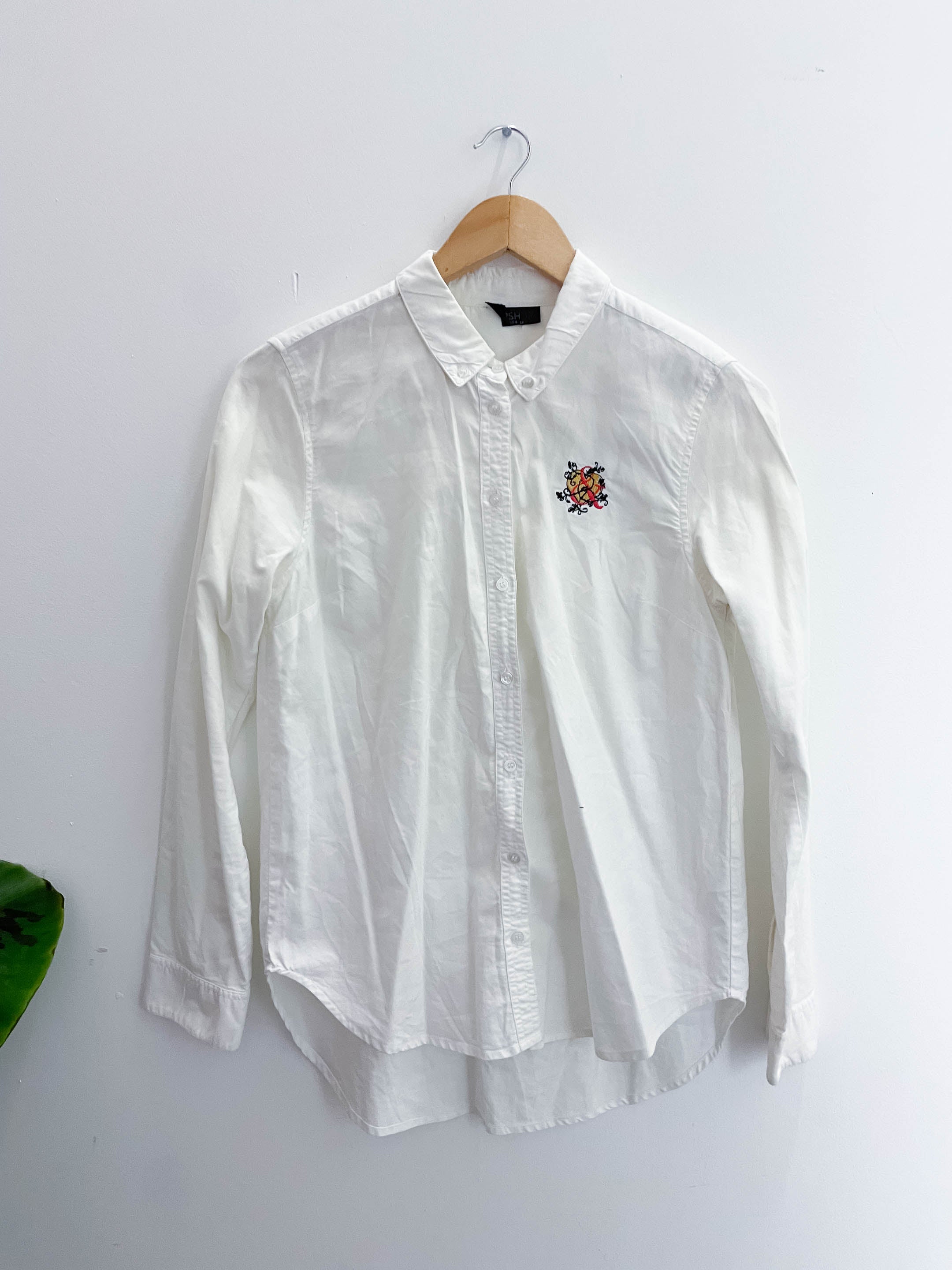 Vintage white topshop medium long sleeve shirt