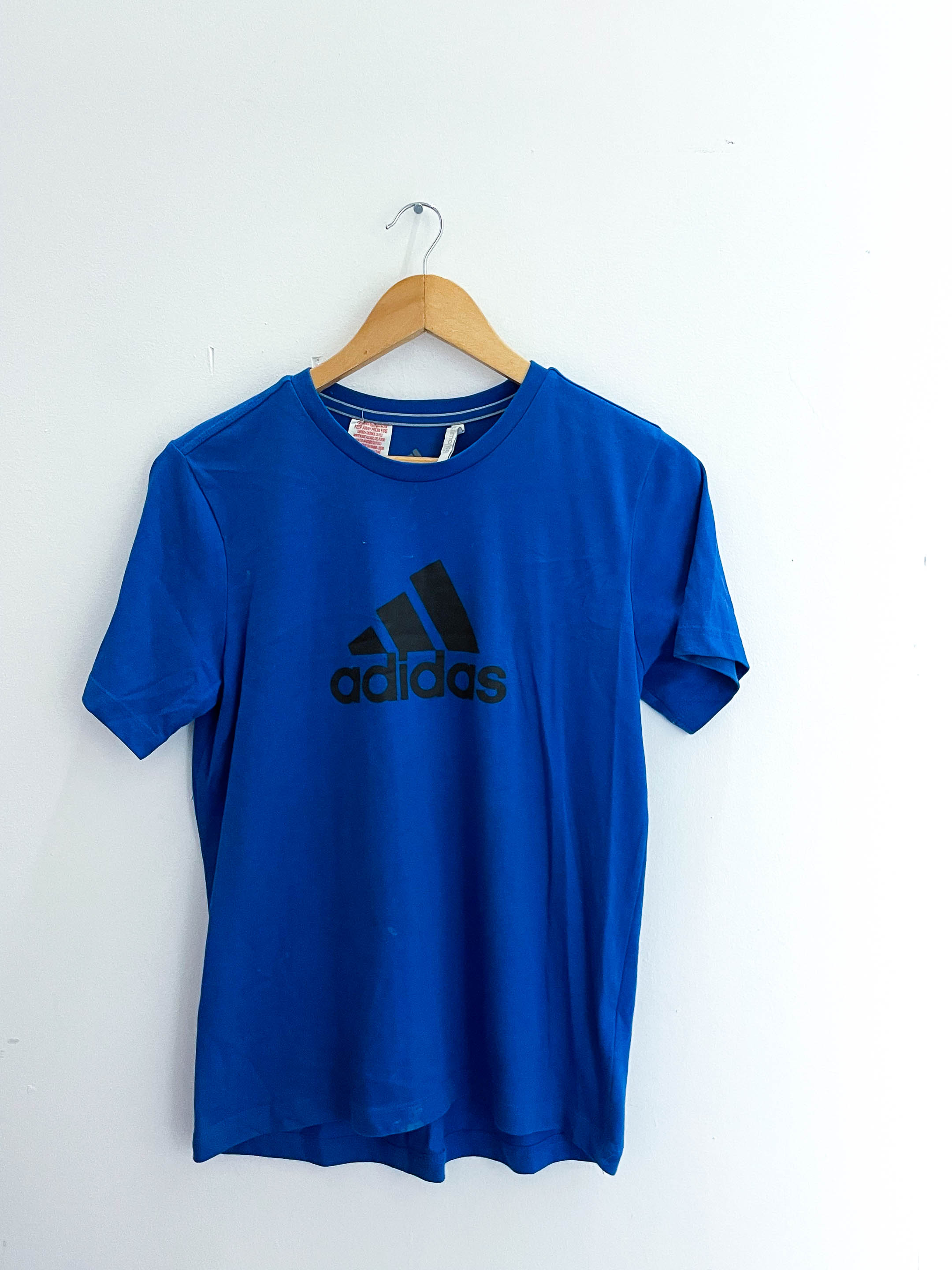 Vintage Adidas climate cotton blue large tshirt