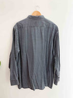 Vintage blue joka floral pattern mens long sleeve shirt