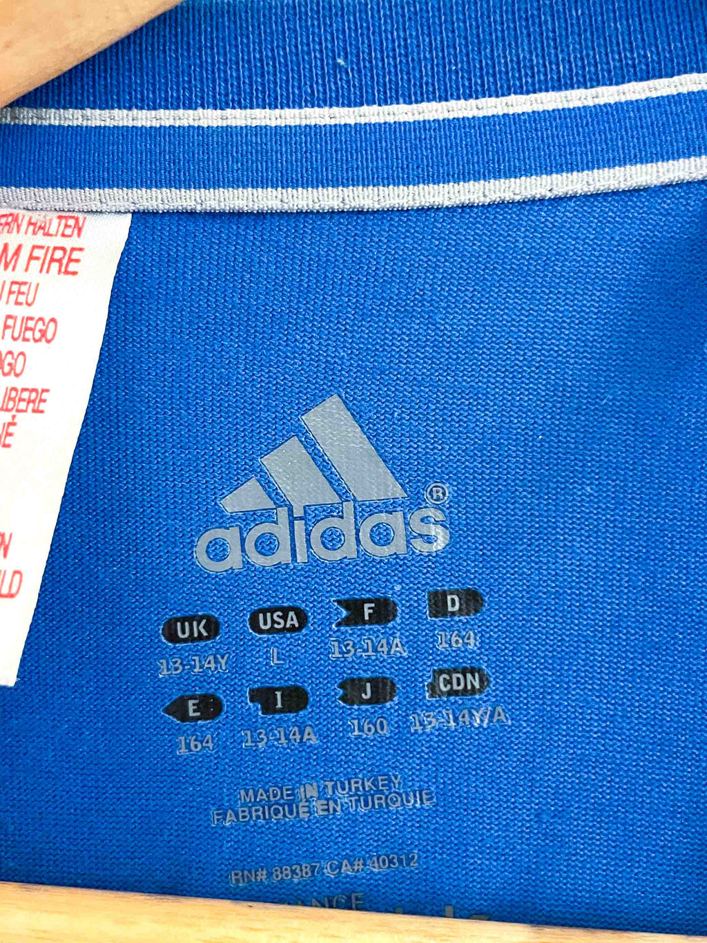 Vintage Adidas climate cotton blue large tshirt