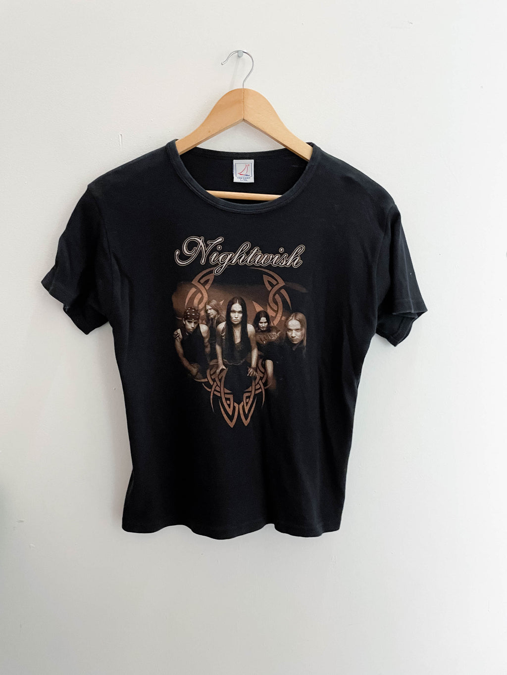 Vintage black nightwish graphics mens tshirt size L