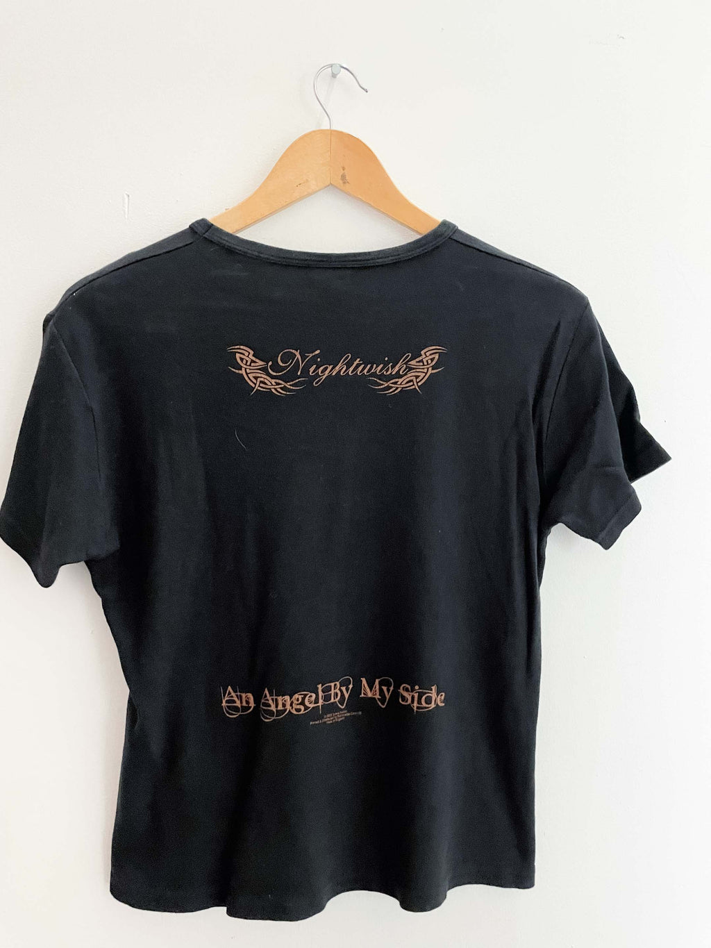 Vintage black nightwish graphics mens tshirt size L