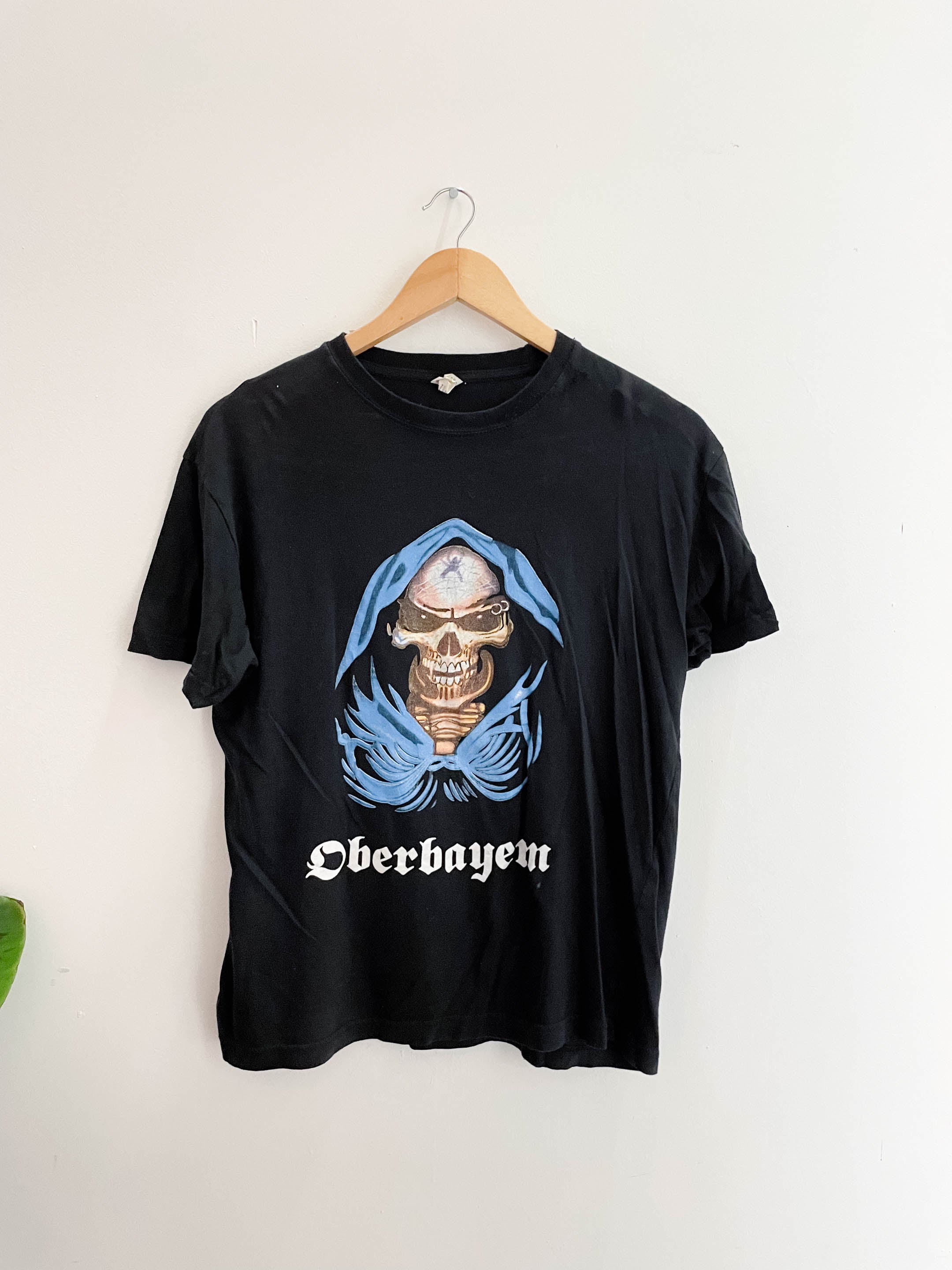 Vintage oberbayern black graphics large mens tshirt