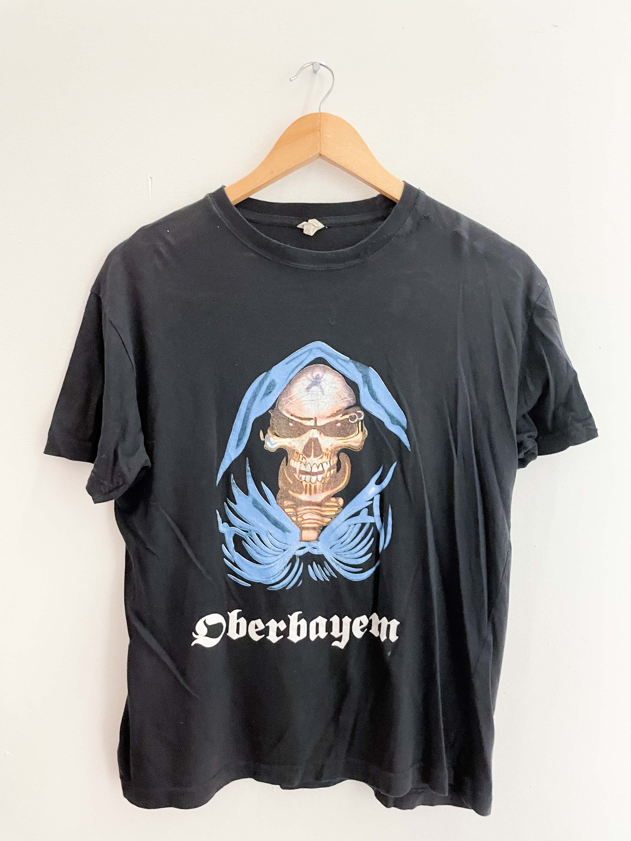 Vintage oberbayern black graphics large mens tshirt