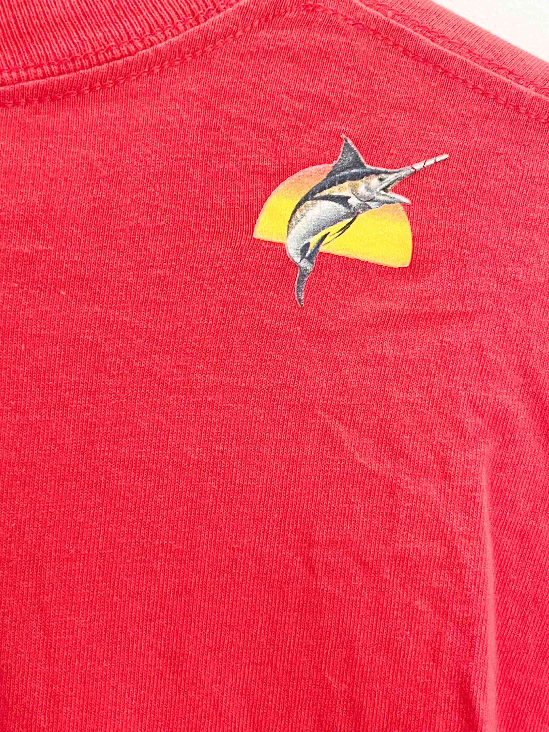 Vintage Gildan paradise graphics red mens tshirt size S