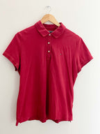 Vintage red mens tommy hilfiger polo shirt size XL