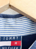 Vintage blue mens tommy hilfiger polo shirt size M