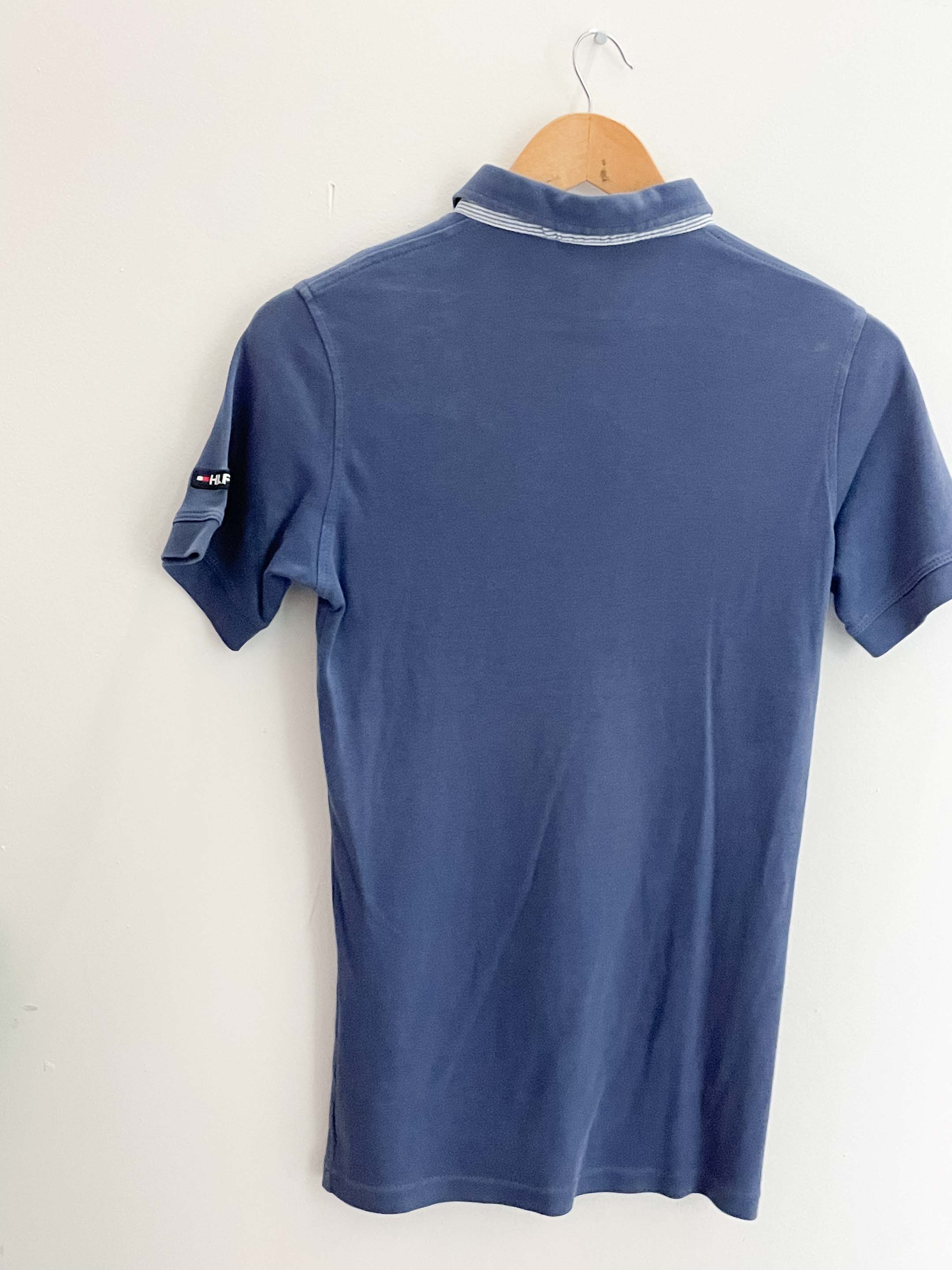 Vintage blue mens tommy hilfiger polo shirt size M
