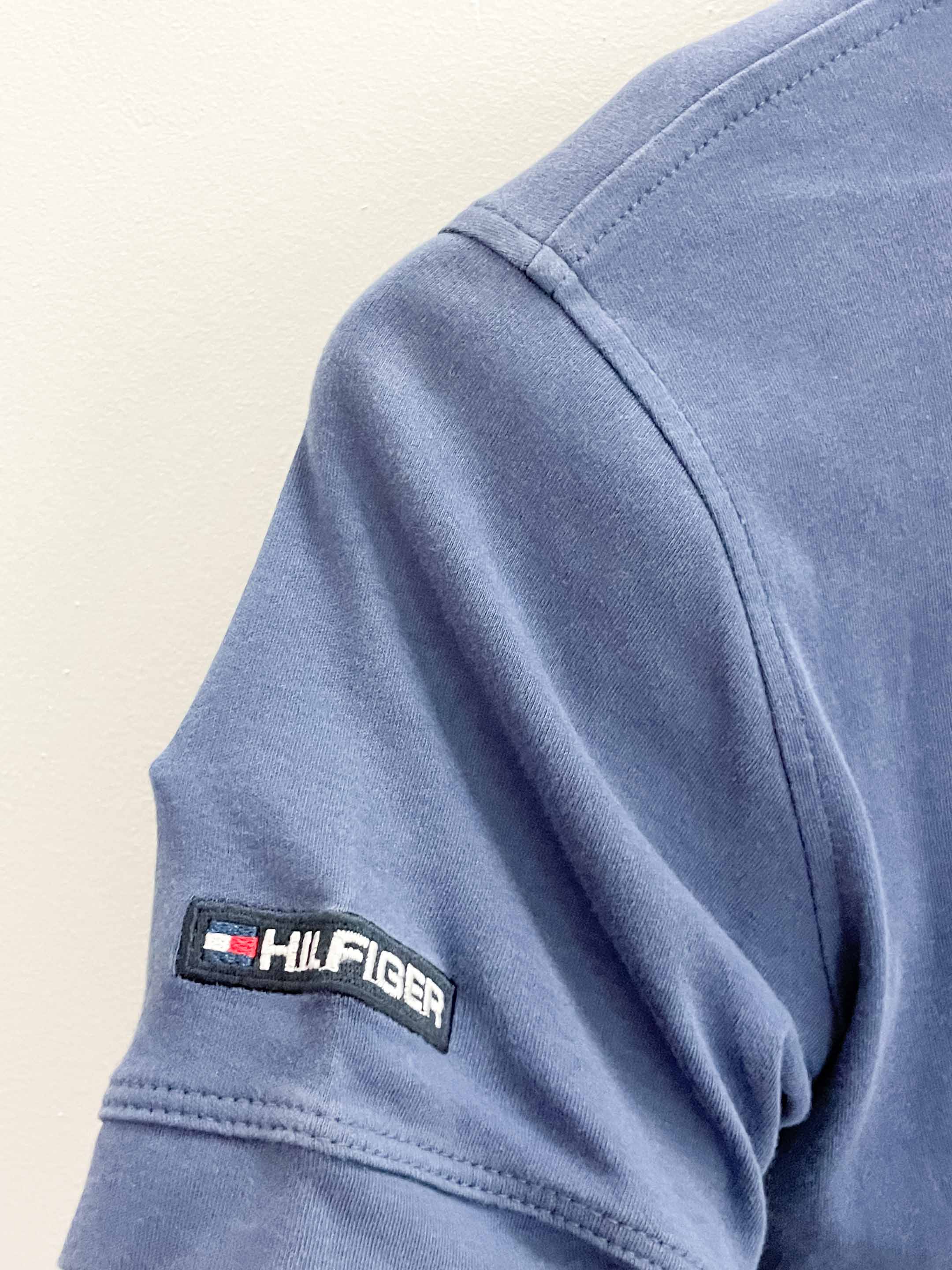 Vintage blue mens tommy hilfiger polo shirt size M