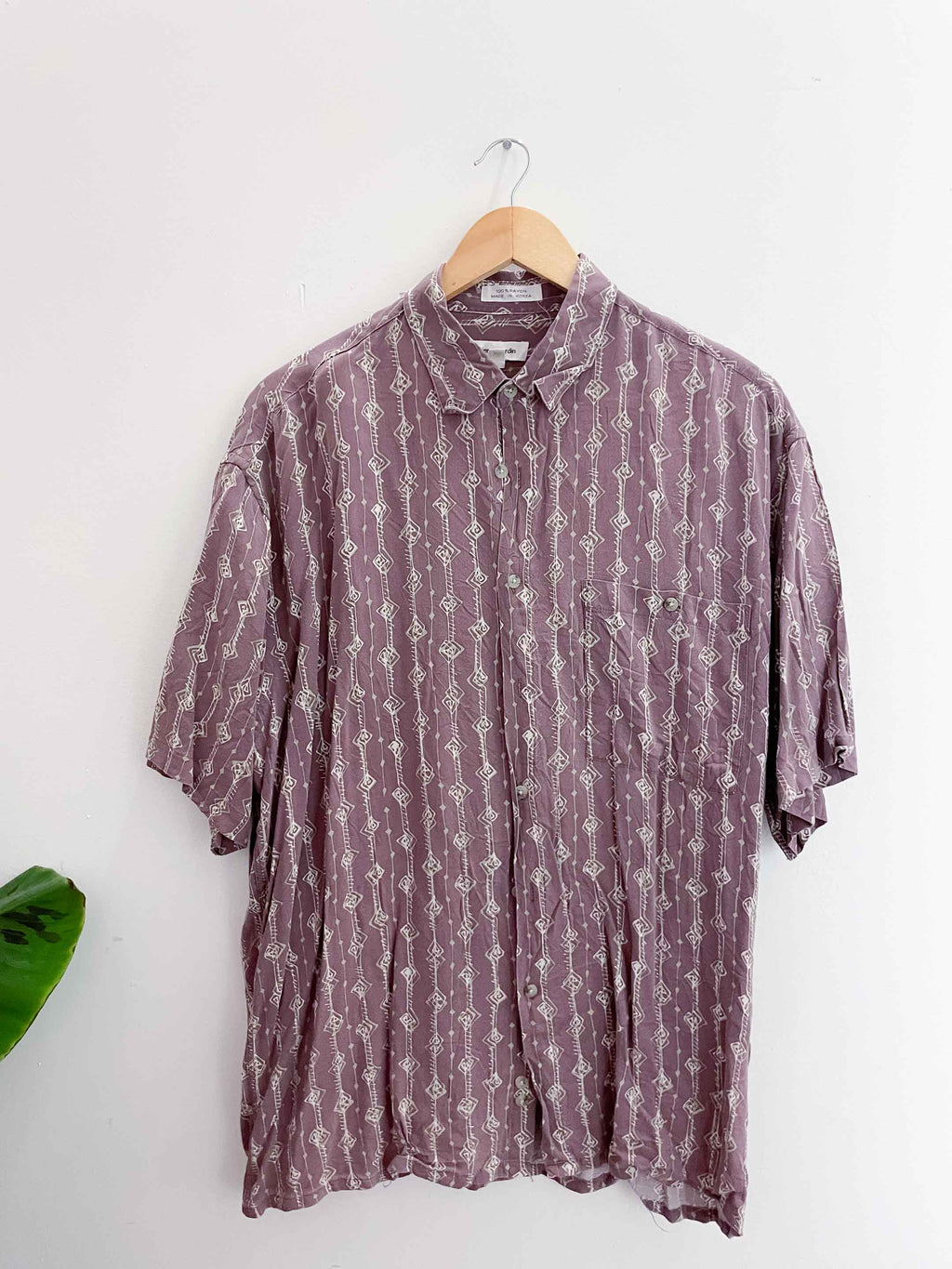 Vintage pierre cardin large brown short sleeve shirt