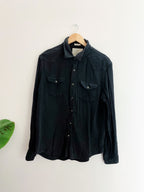 Vintage black American Eagle Outfitters thick regular fit mens long sleeve large shirt