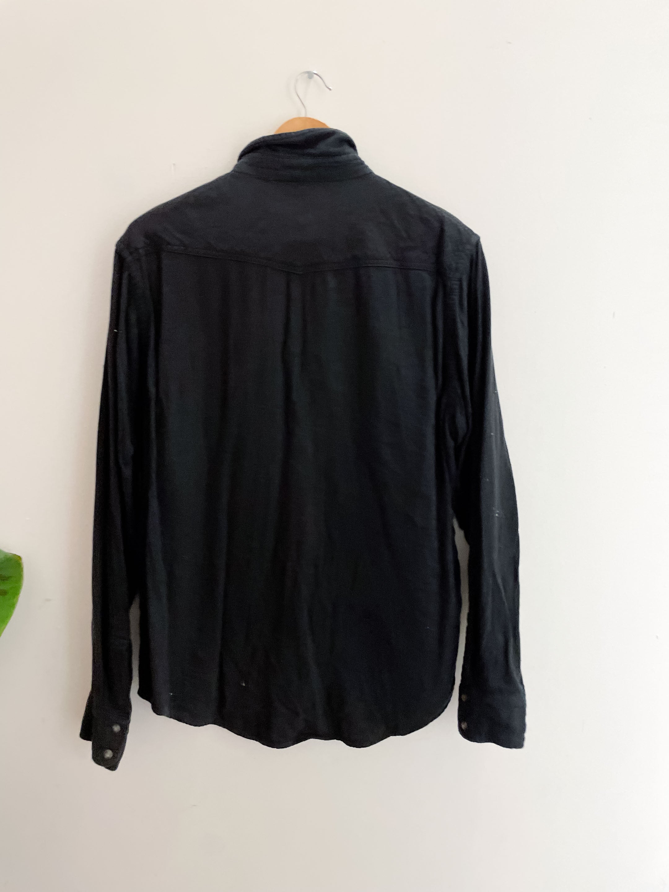 Vintage black American Eagle Outfitters thick regular fit mens long sleeve large shirt