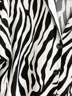Vintage women satin zebra print shirt size 10