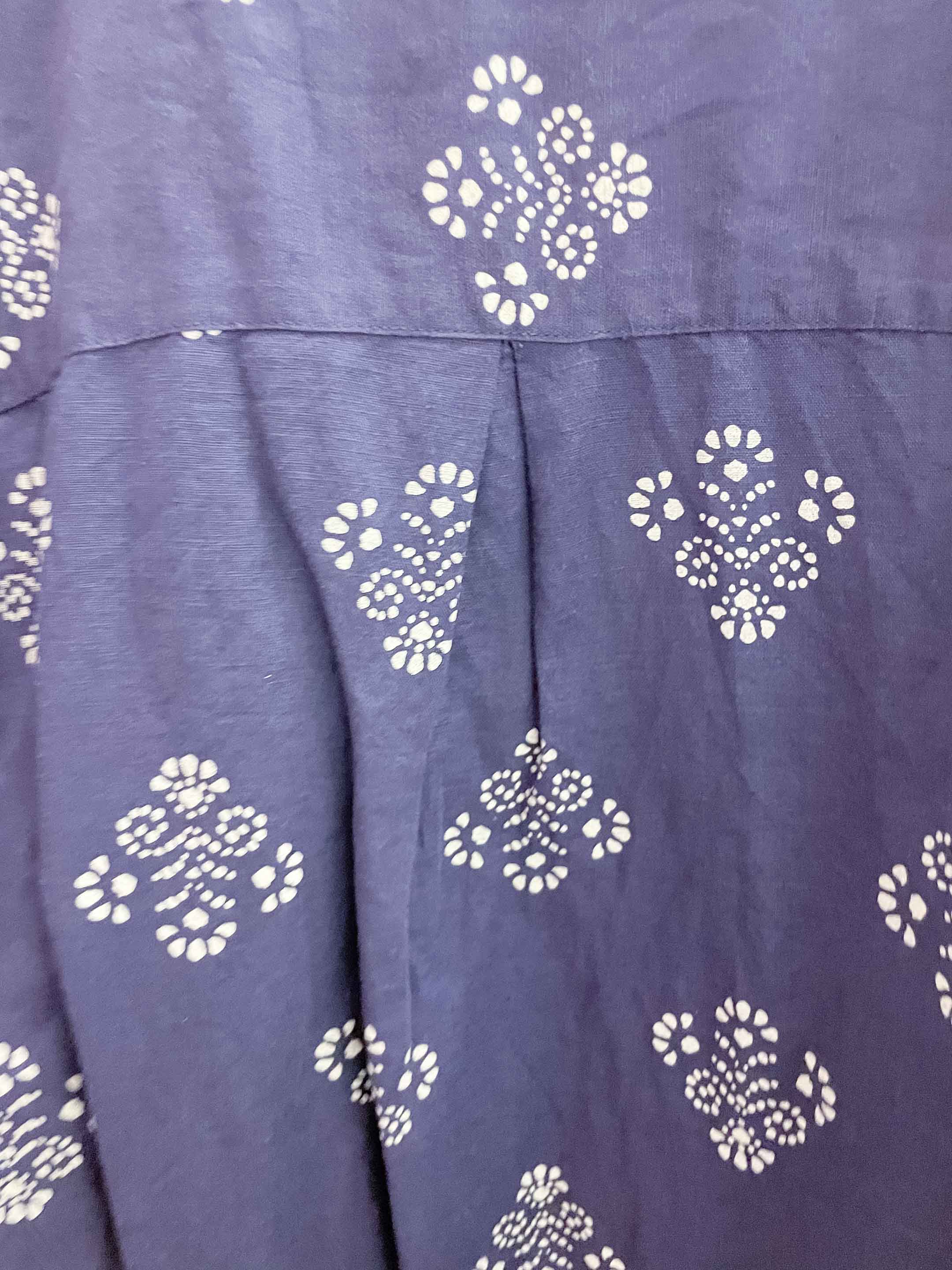 Vintage principles large purple patterned shirt
