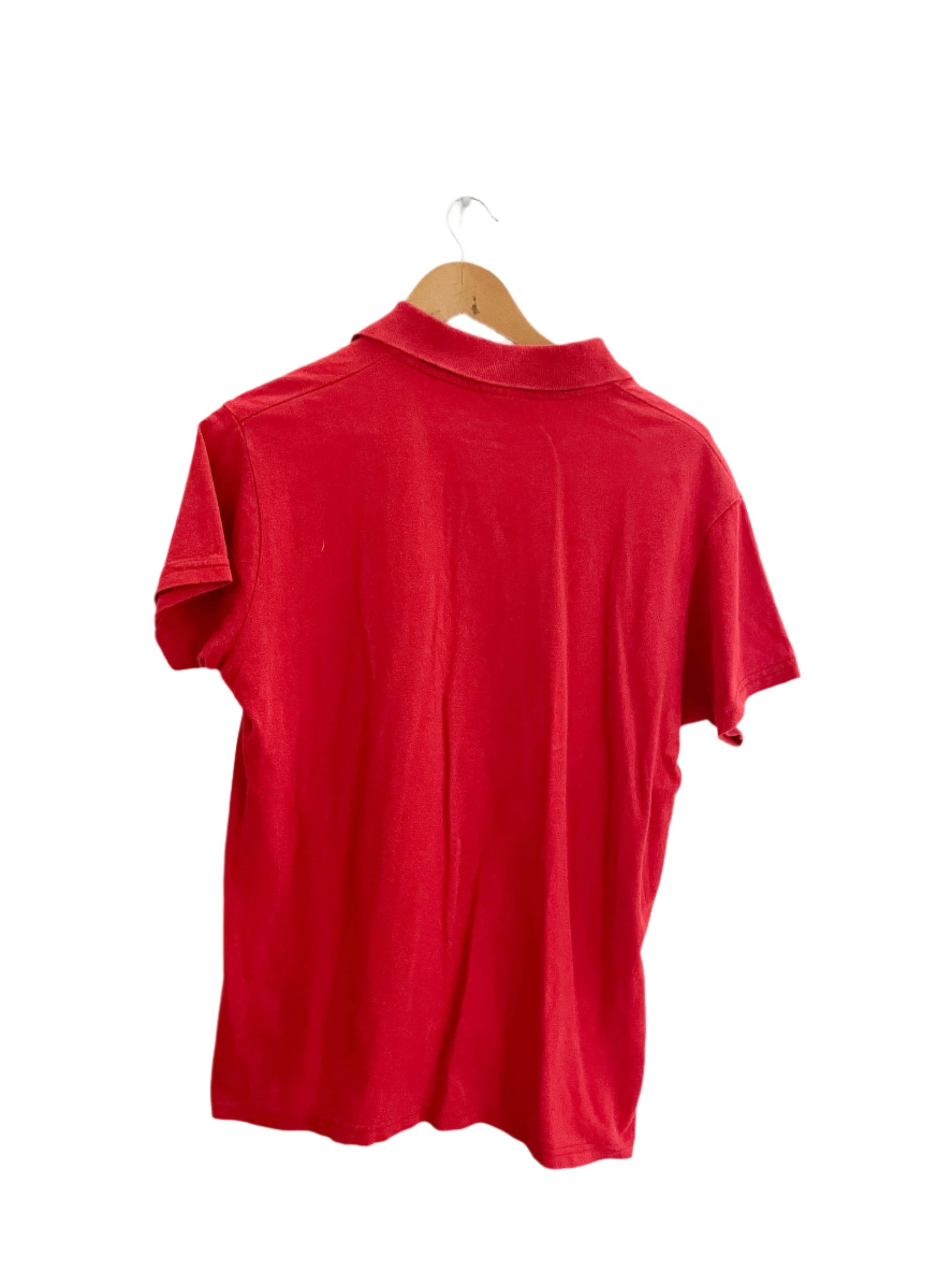 Vintage lacoste 90s red large polo shirt