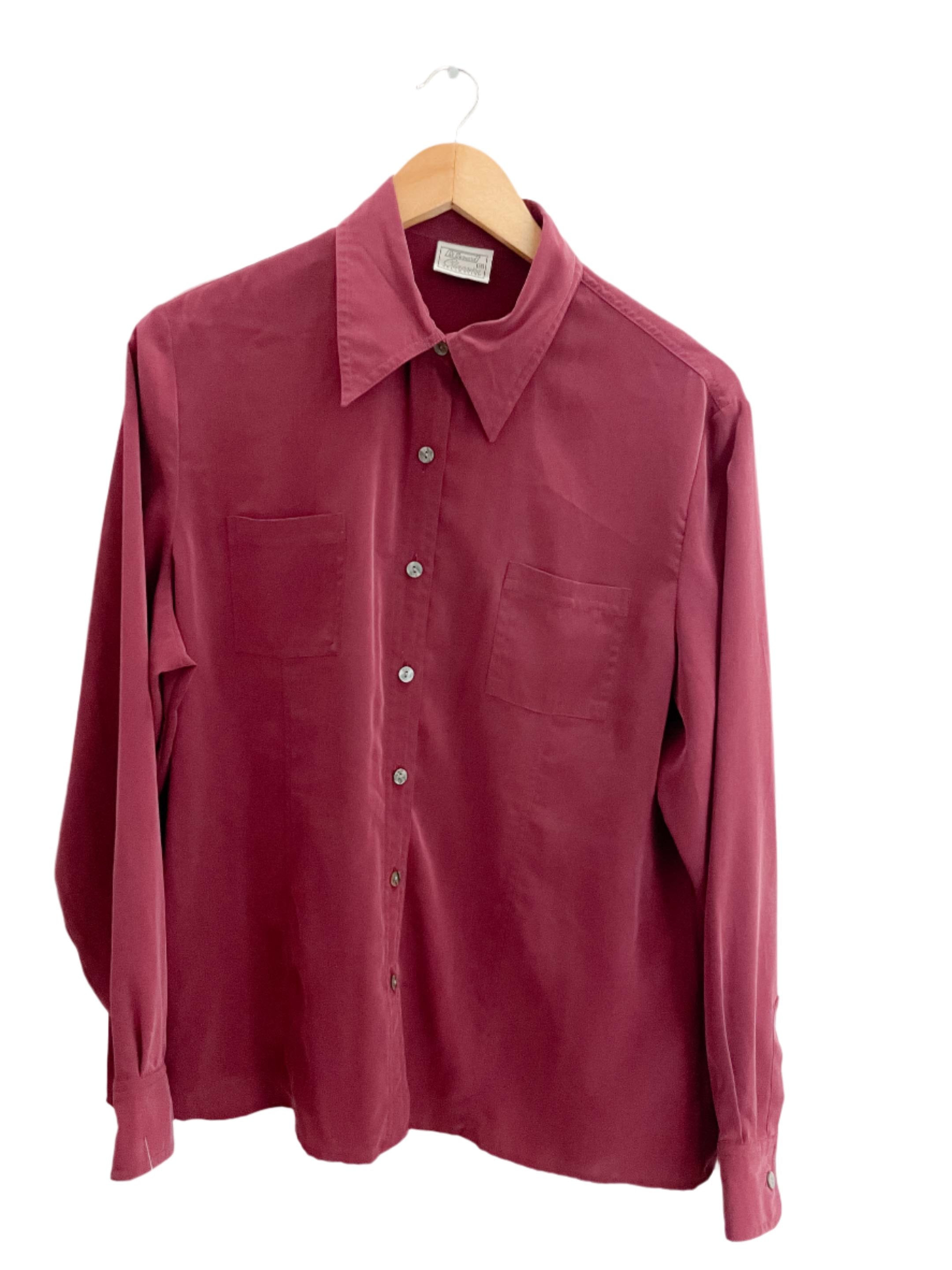 Vintage premium classic fit red long sleeve shirt size 8