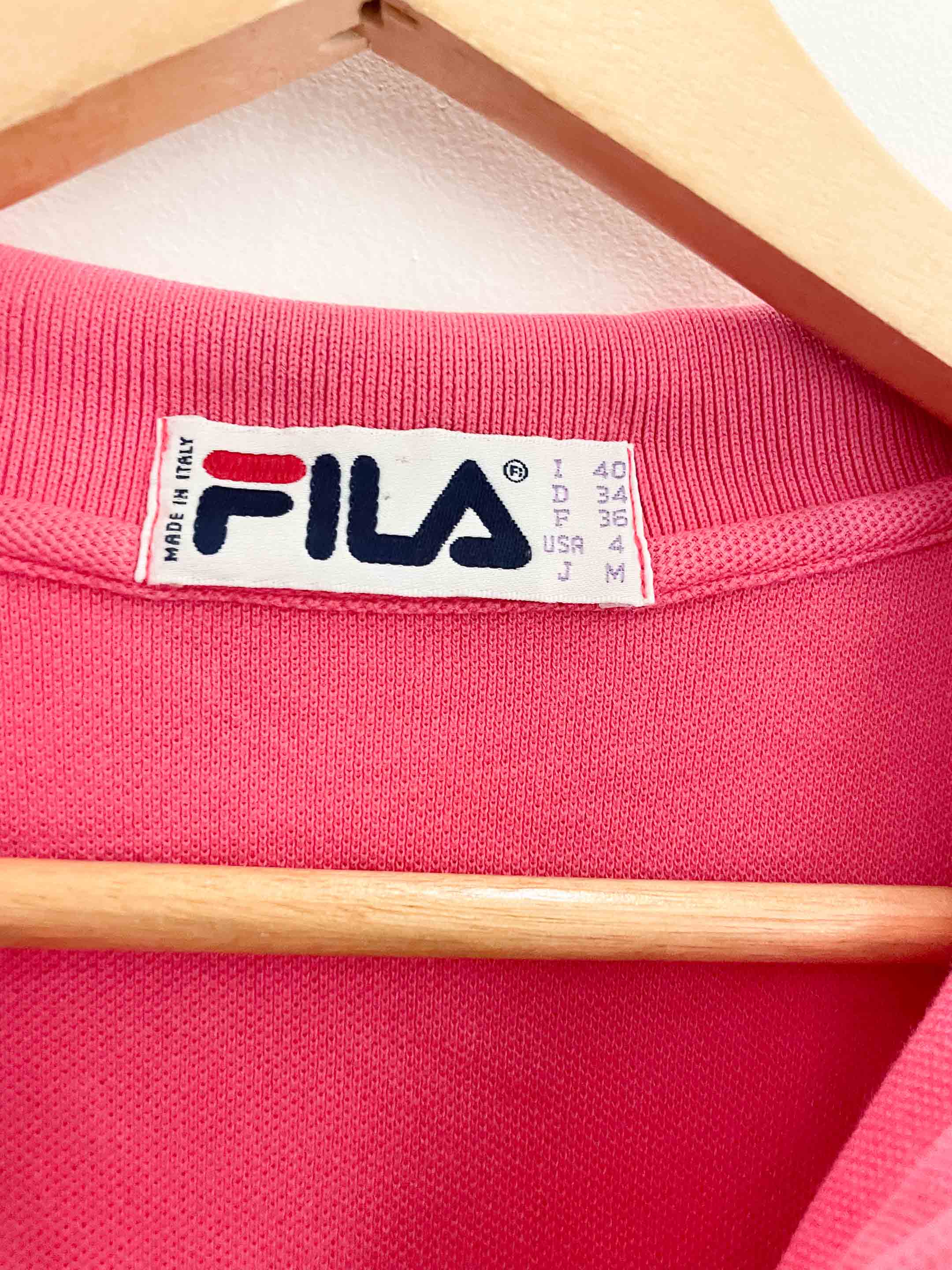 Vintage Fila sleeveless slim fit orange women polo medium shirt