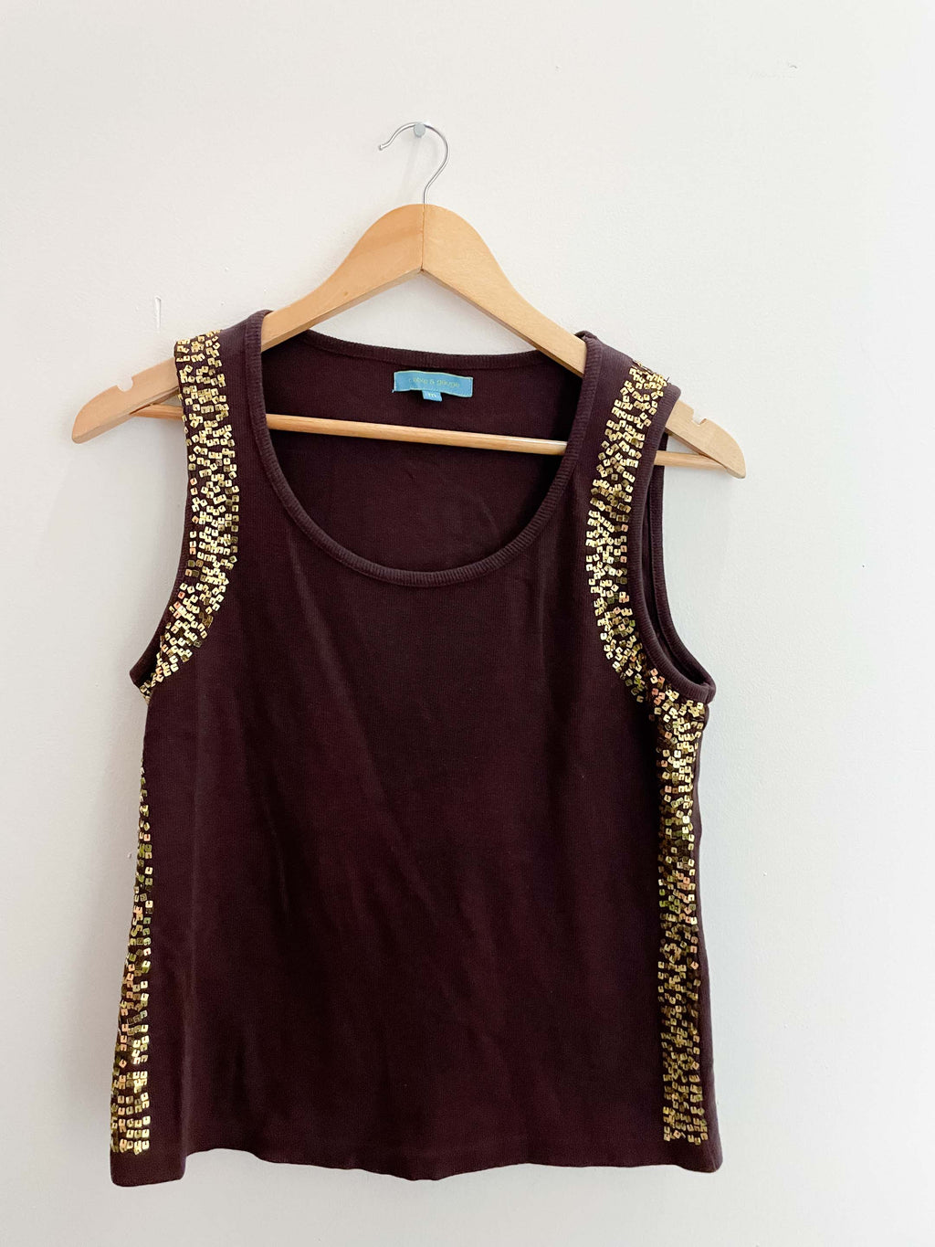 Vintage cable and gauge black medium tank top