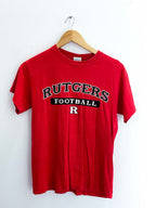 Vintage mens Rutgers football red small tshirt
