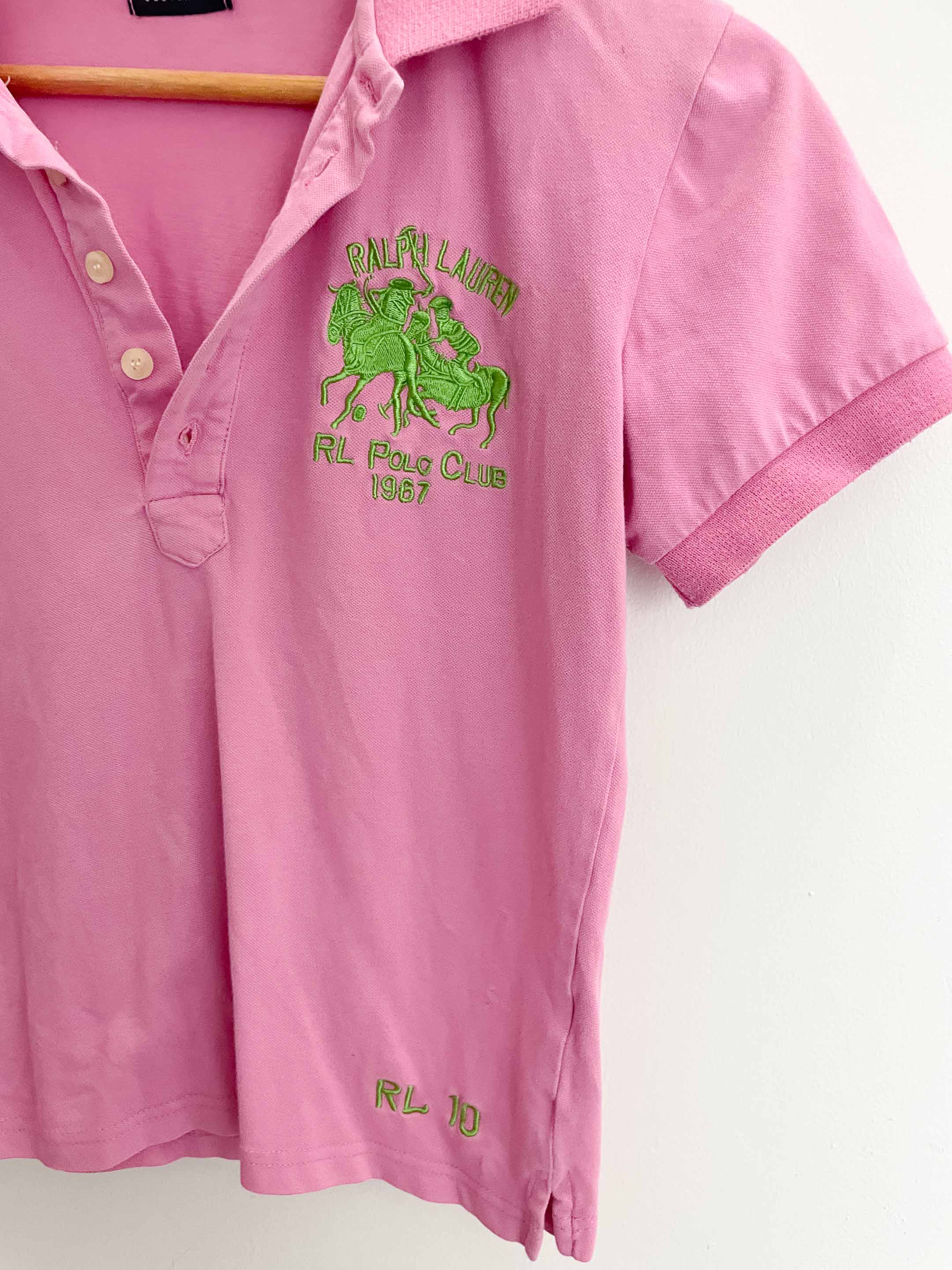 Vintage ralph lauren custom fit pink large polo shirt