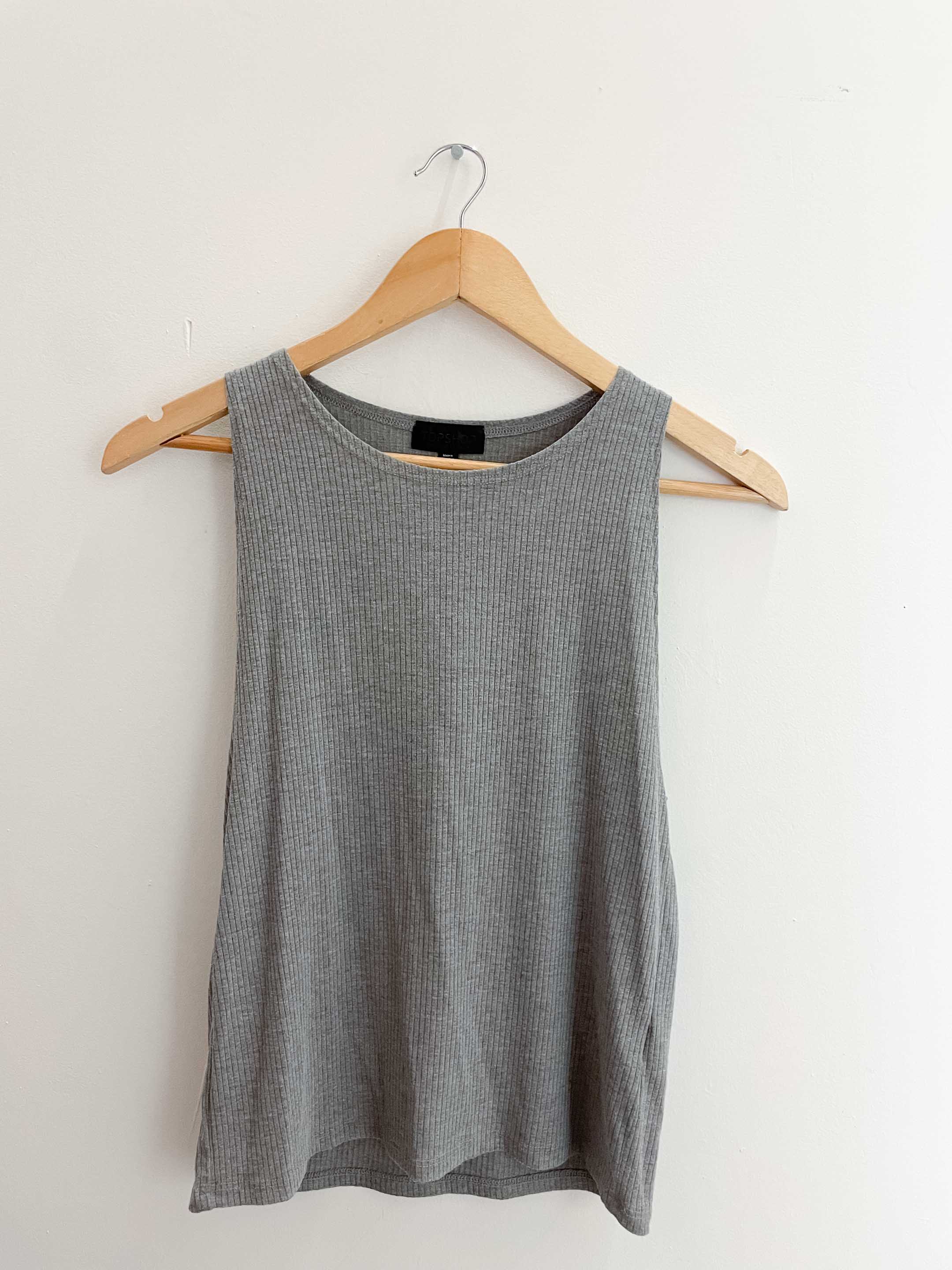 Vintage topshop grey tank top uk 14
