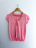 Vintage womens river island peach vneck top