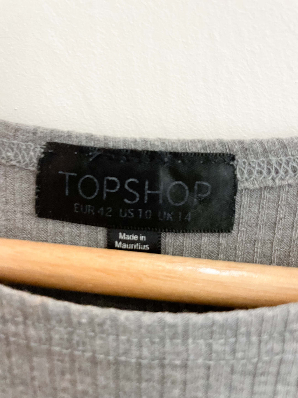 Vintage topshop grey tank top uk 14