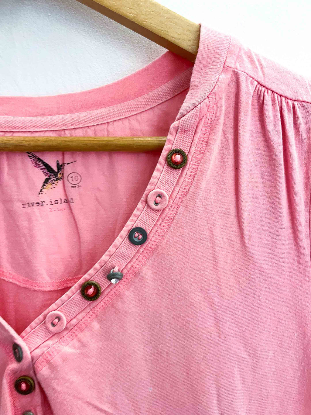 Vintage womens river island peach vneck top