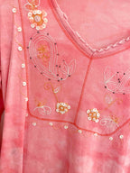 Vintage peach ladies large vneck blouse