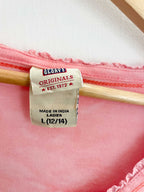 Vintage peach ladies large vneck blouse