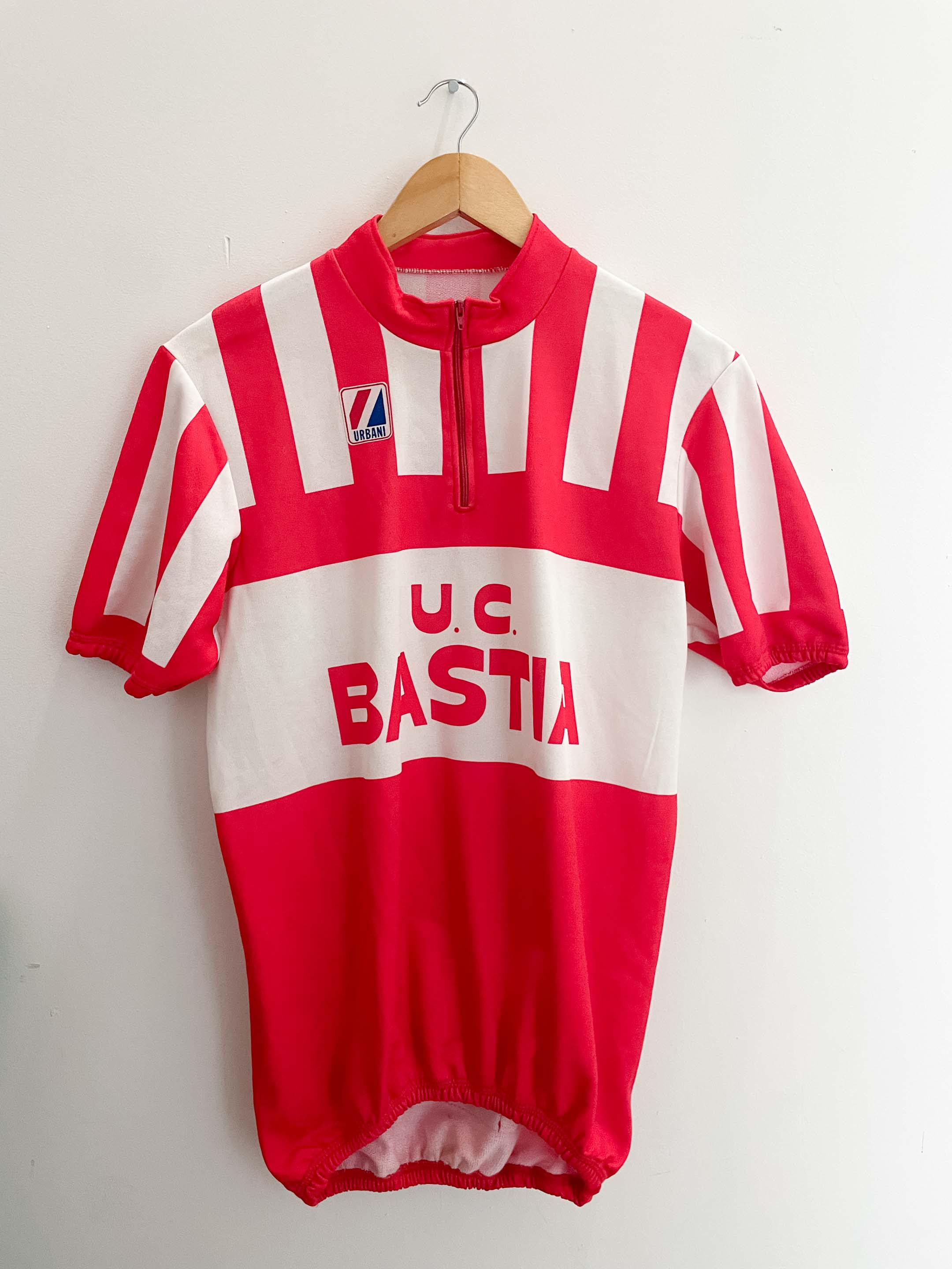 Vintage red U.C Bastia large jersey top
