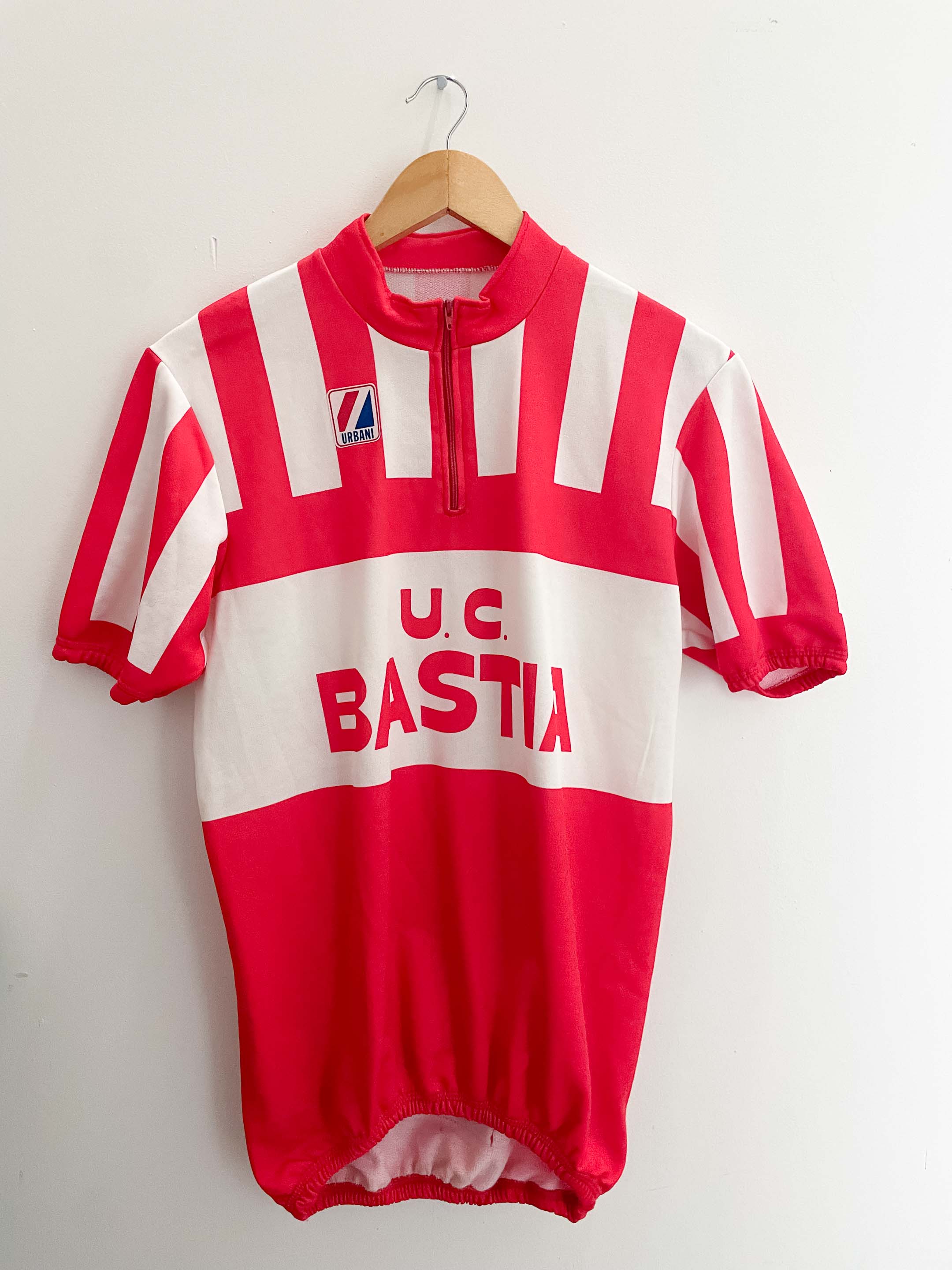 Vintage red U.C Bastia large jersey top