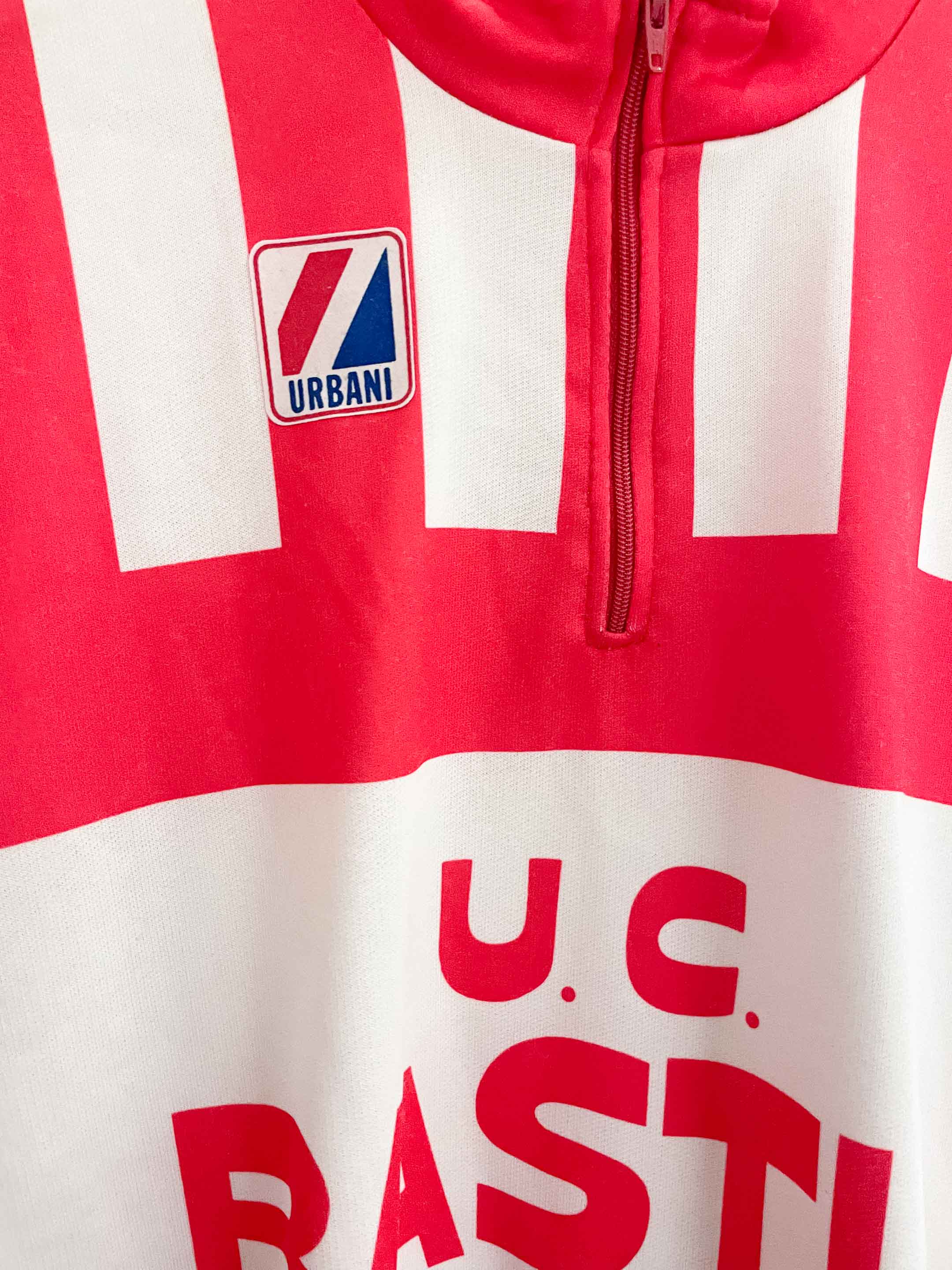 Vintage red U.C Bastia large jersey top