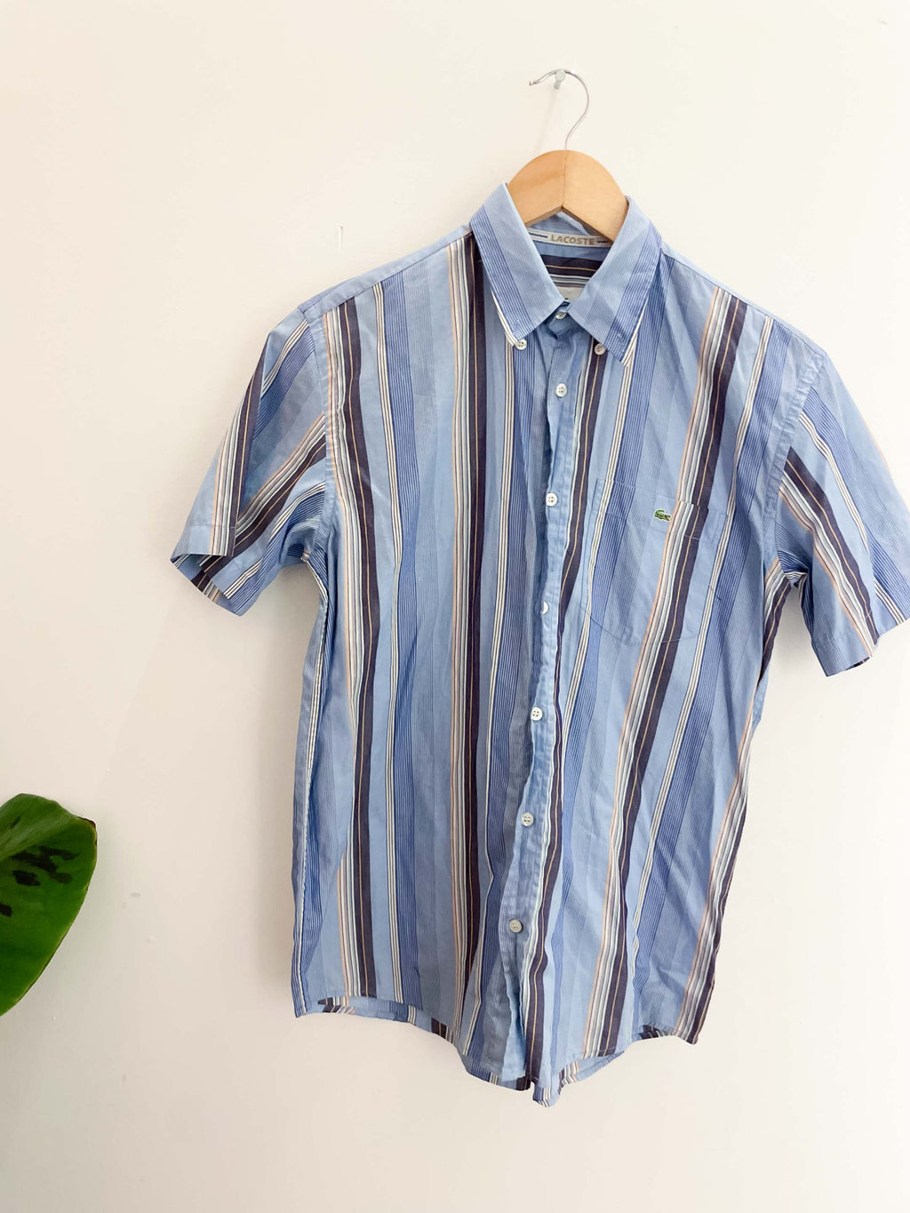 Vintage Lacoste 90s blue womens Button up Summer Festival Shirt
