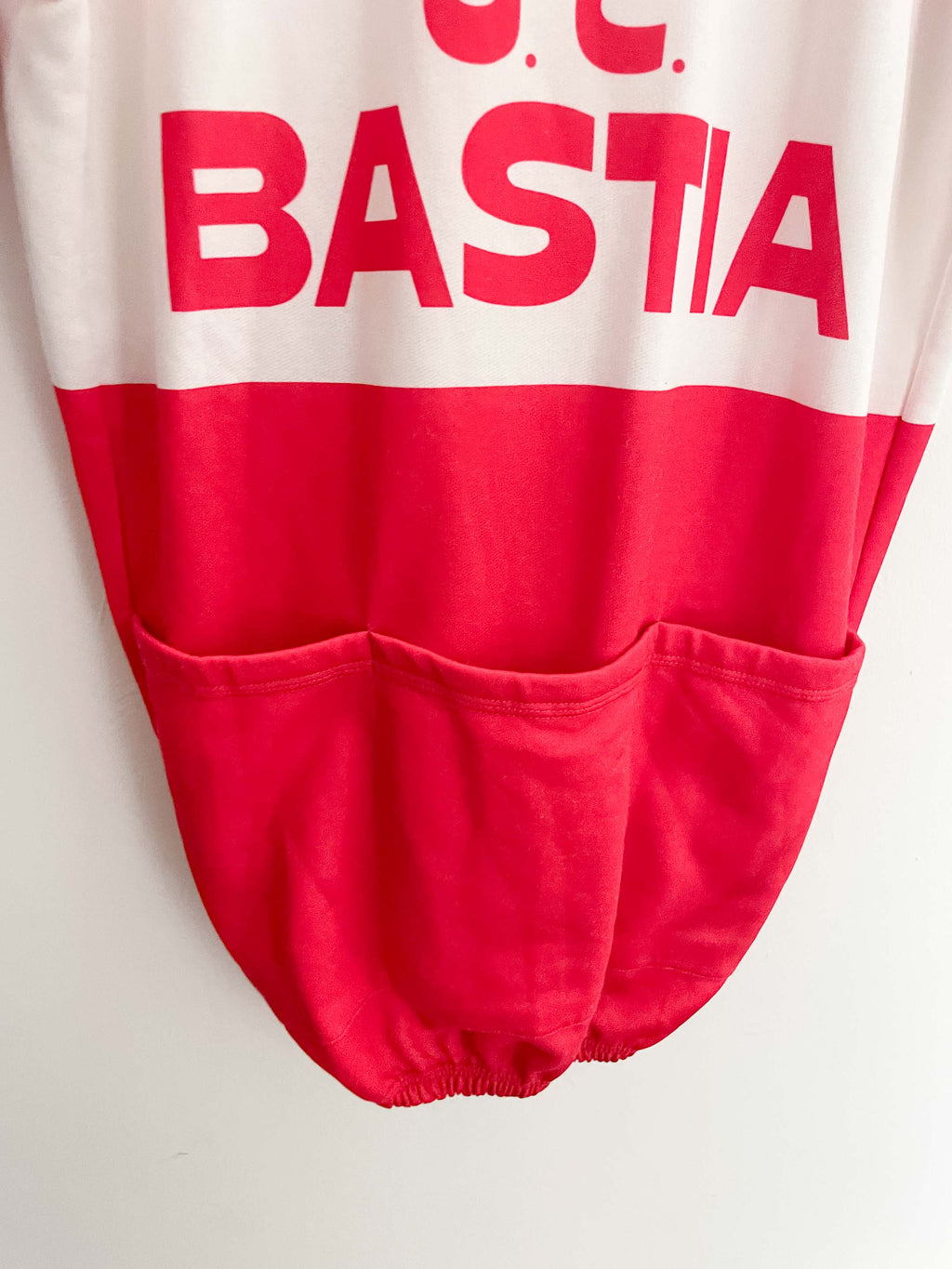 Vintage red U.C Bastia large jersey top