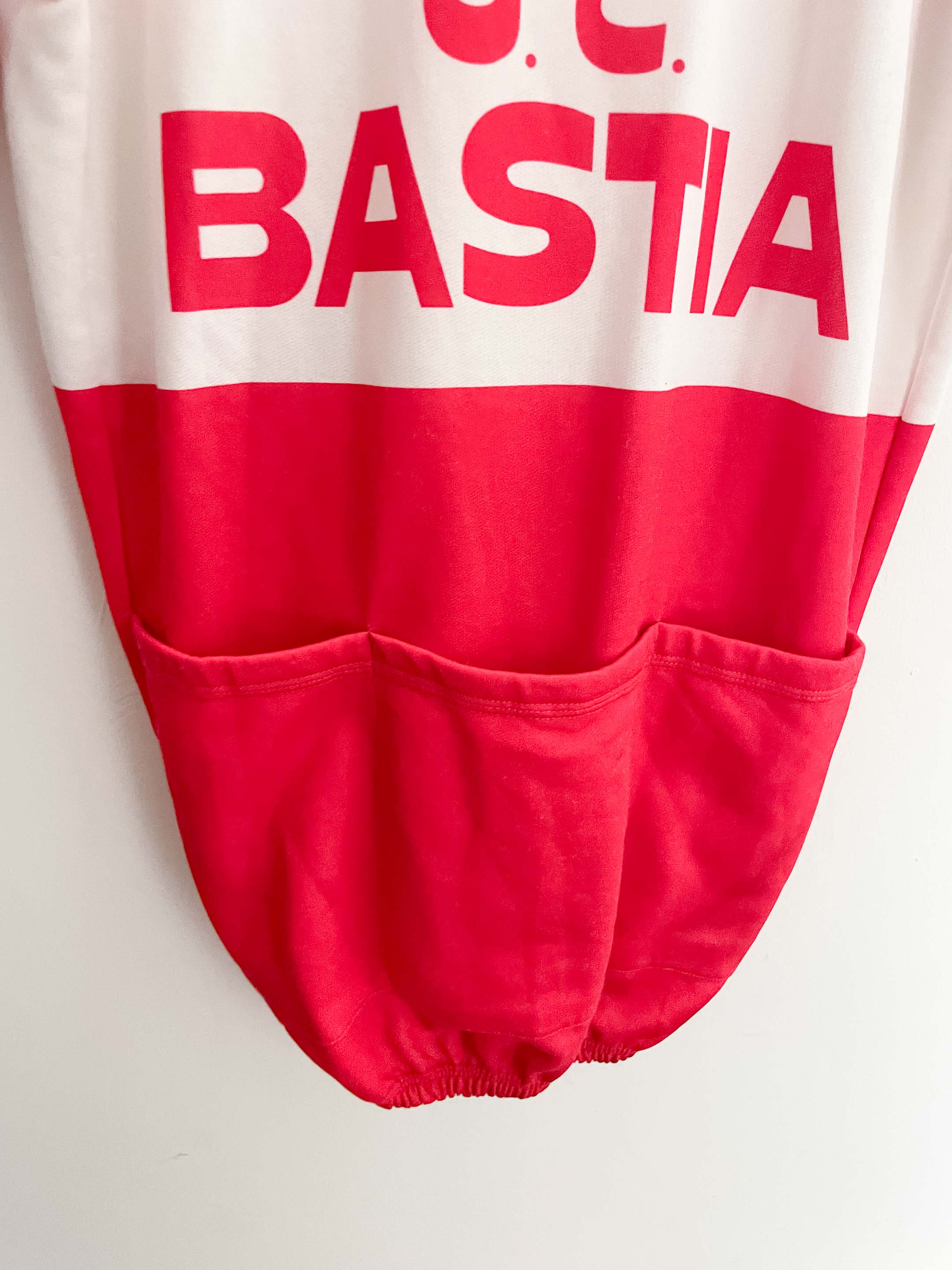 Vintage red U.C Bastia large jersey top