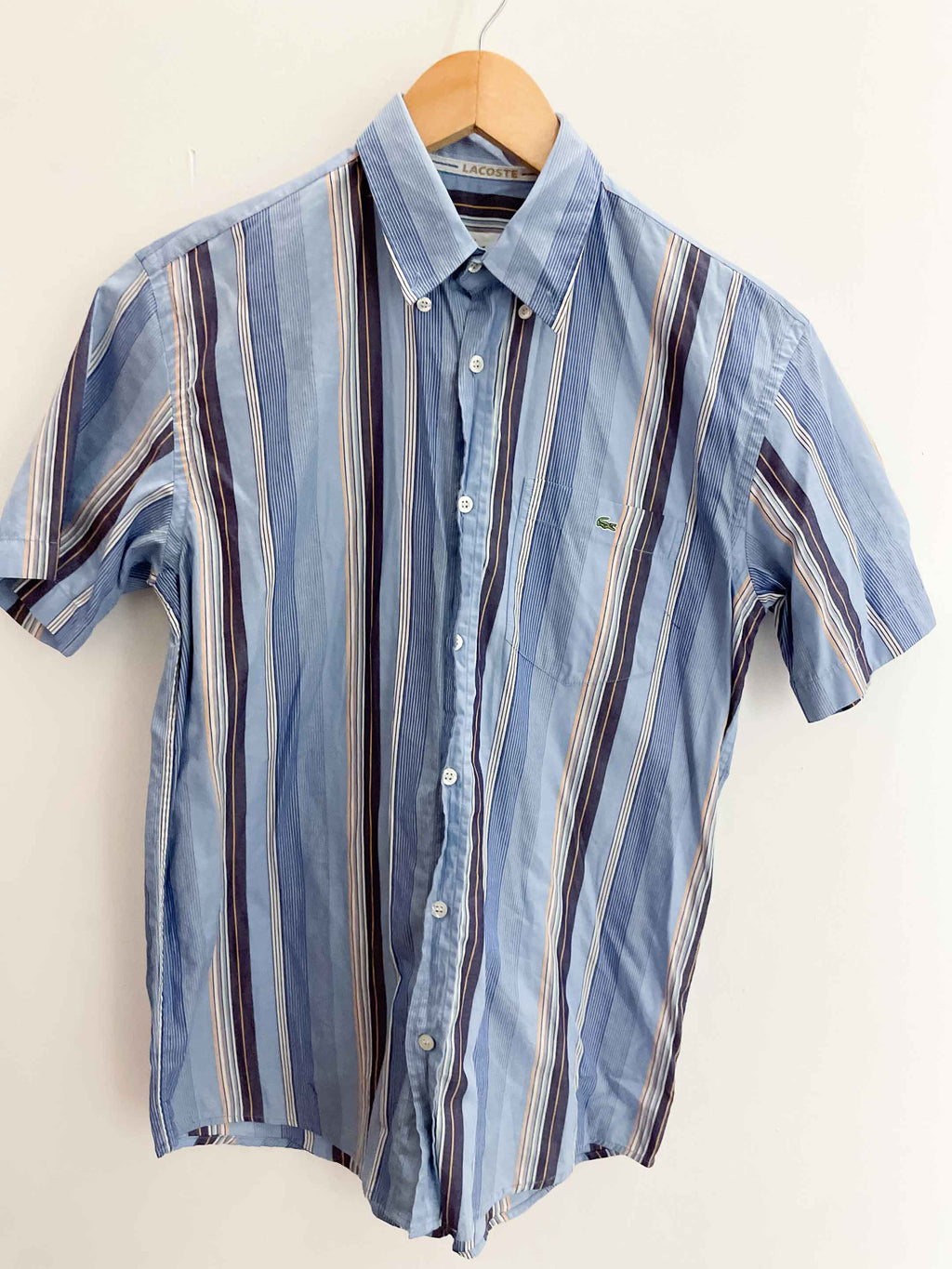 Vintage Lacoste 90s blue womens Button up Summer Festival Shirt