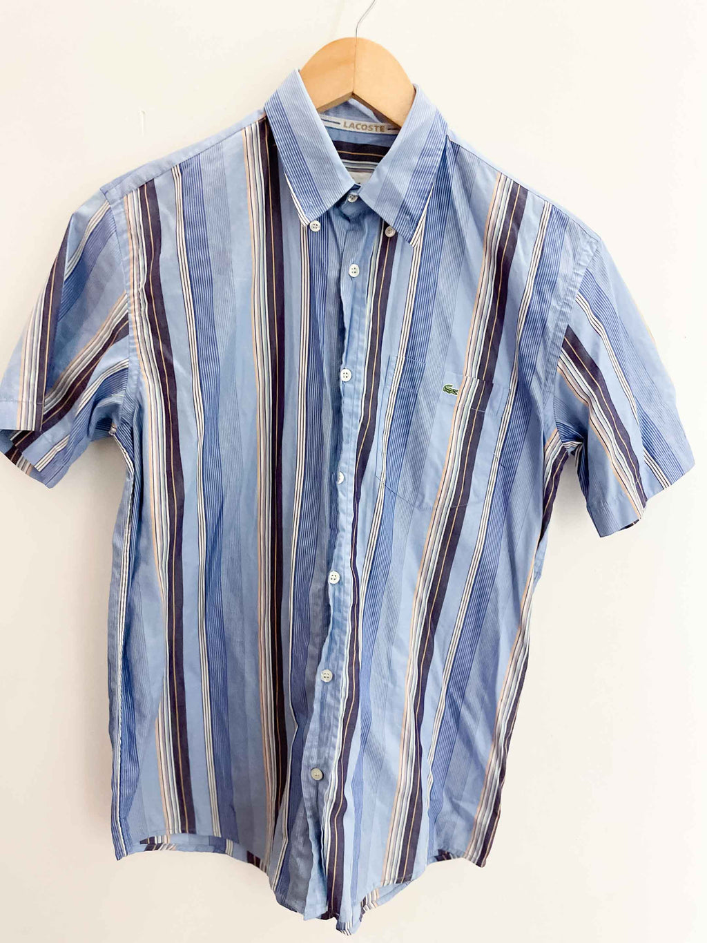 Vintage Lacoste 90s blue womens Button up Summer Festival Shirt