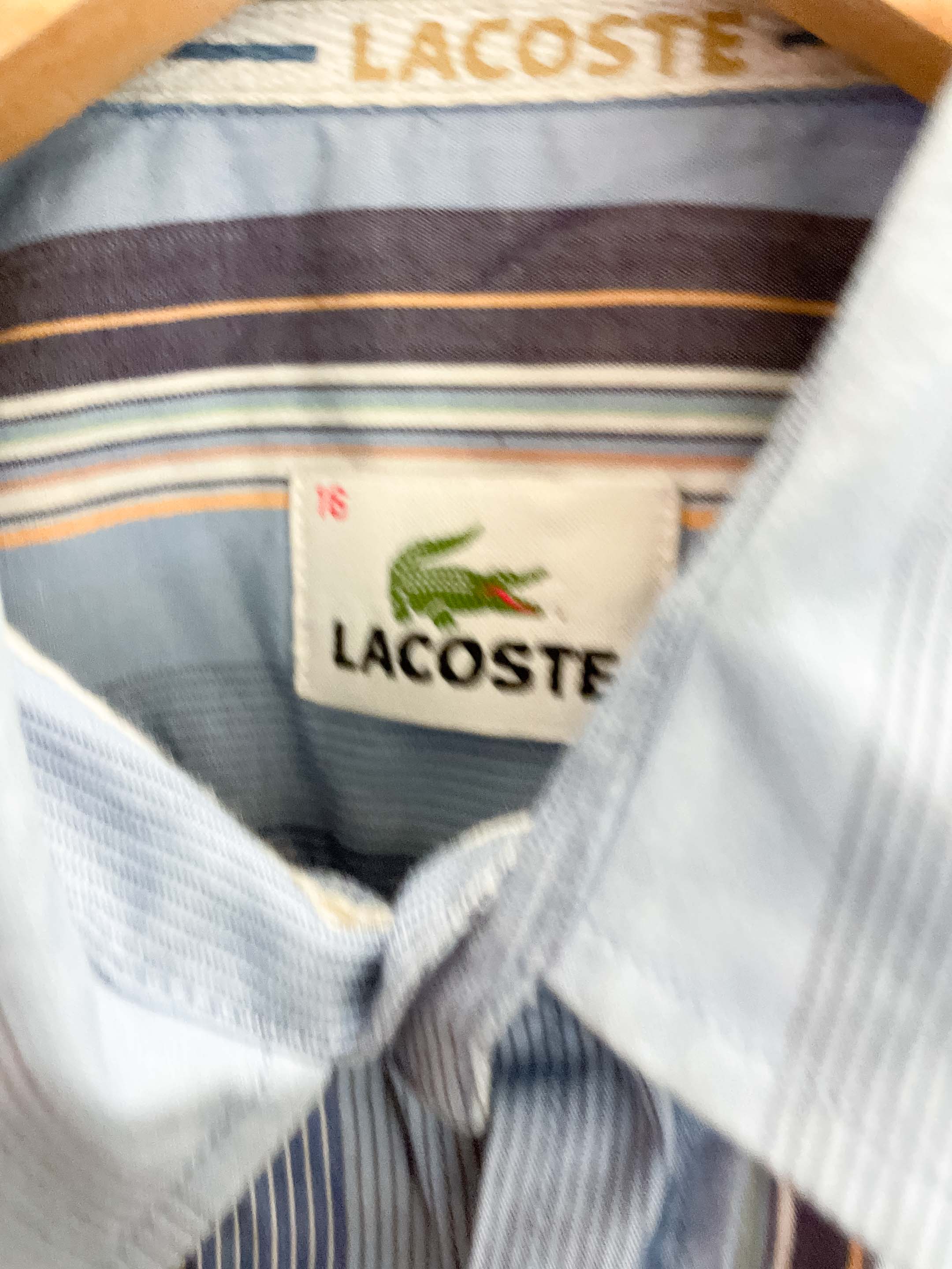 Vintage Lacoste 90s blue womens Button up Summer Festival Shirt
