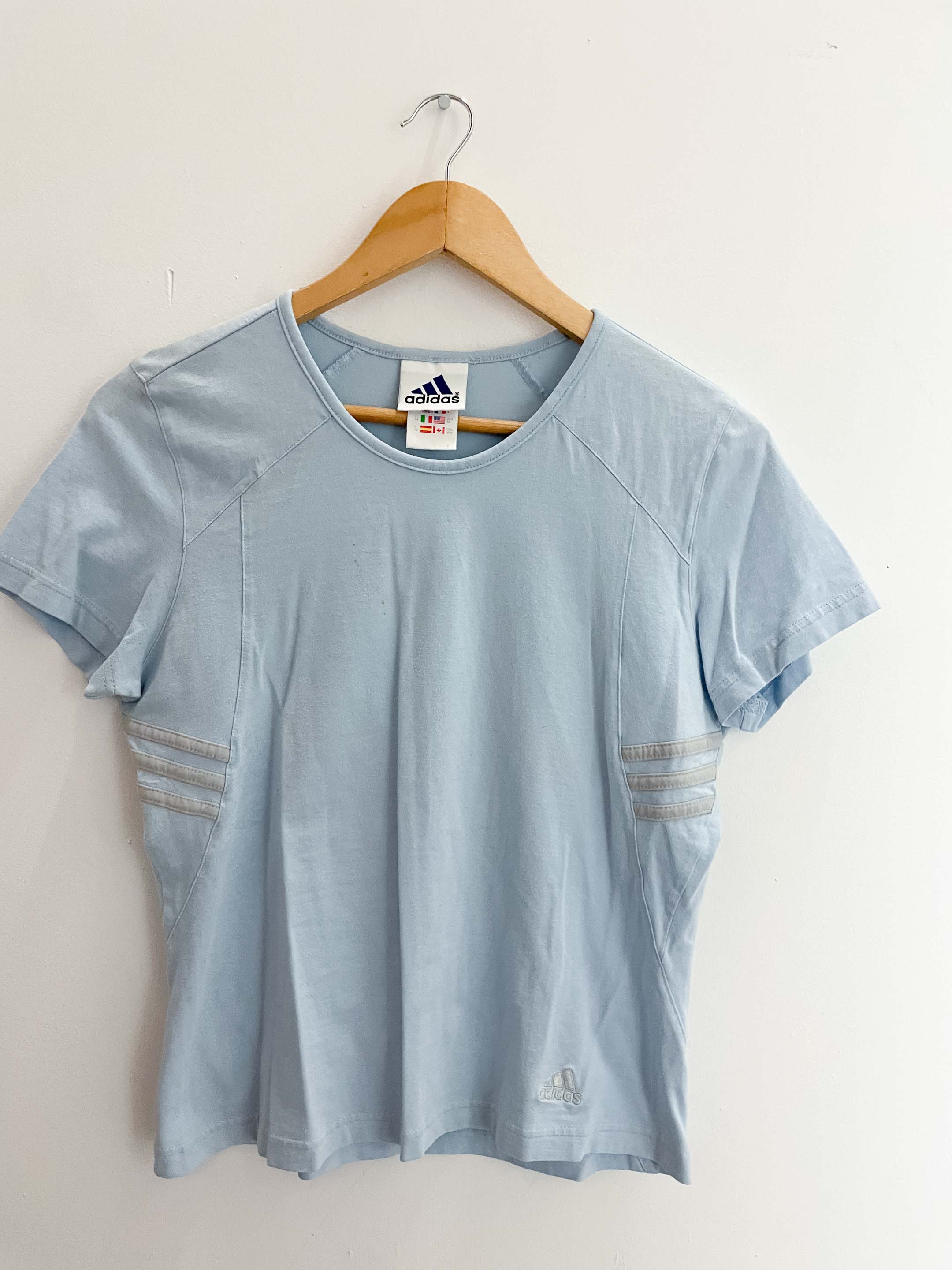 Vintage light blue medium adidas tshirt