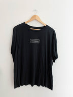 Vintage woman design crested at the chest black tshirt XXL