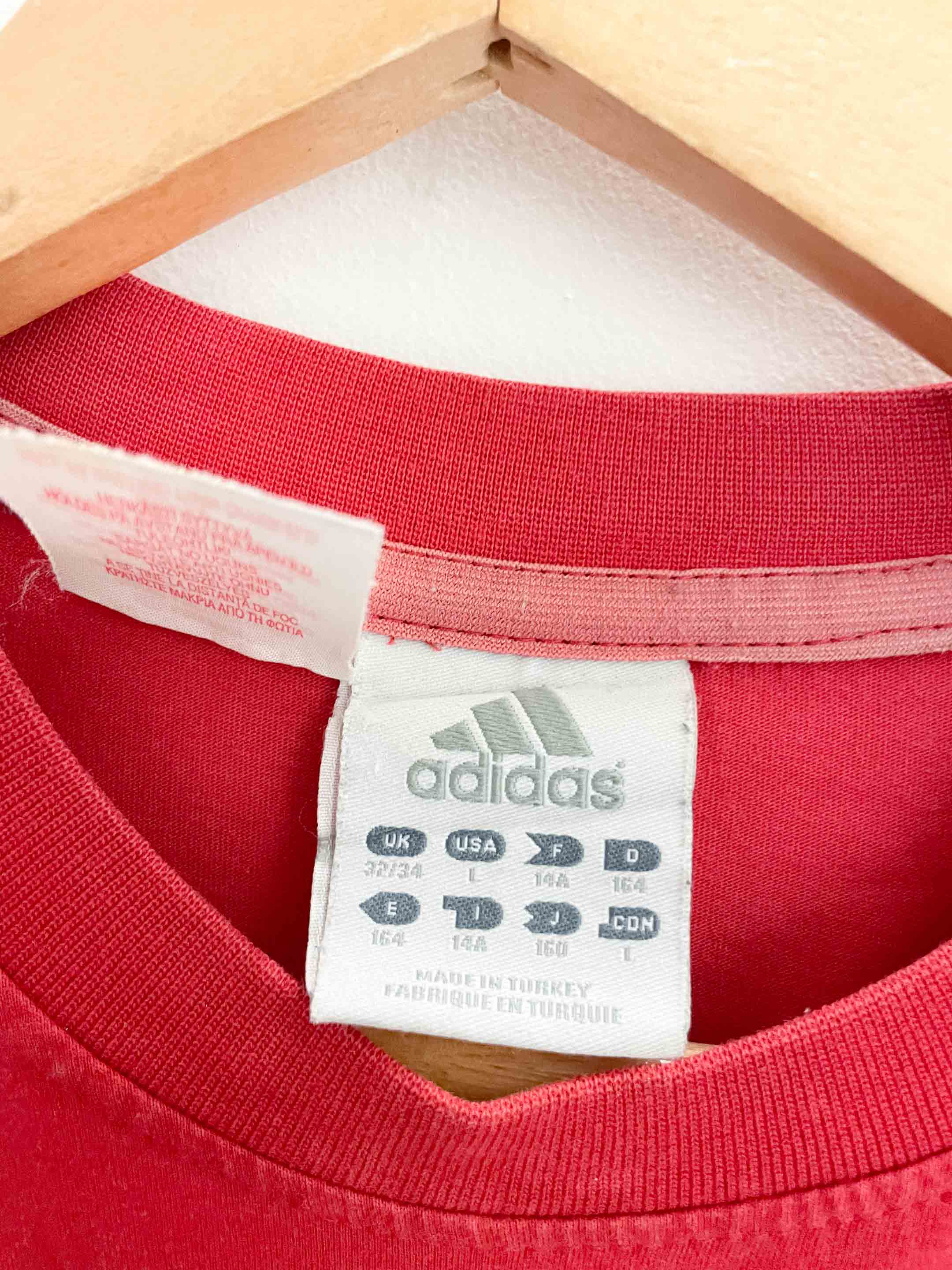 Vintage large red adidas 23 graphics tshirt| SKU 1752
